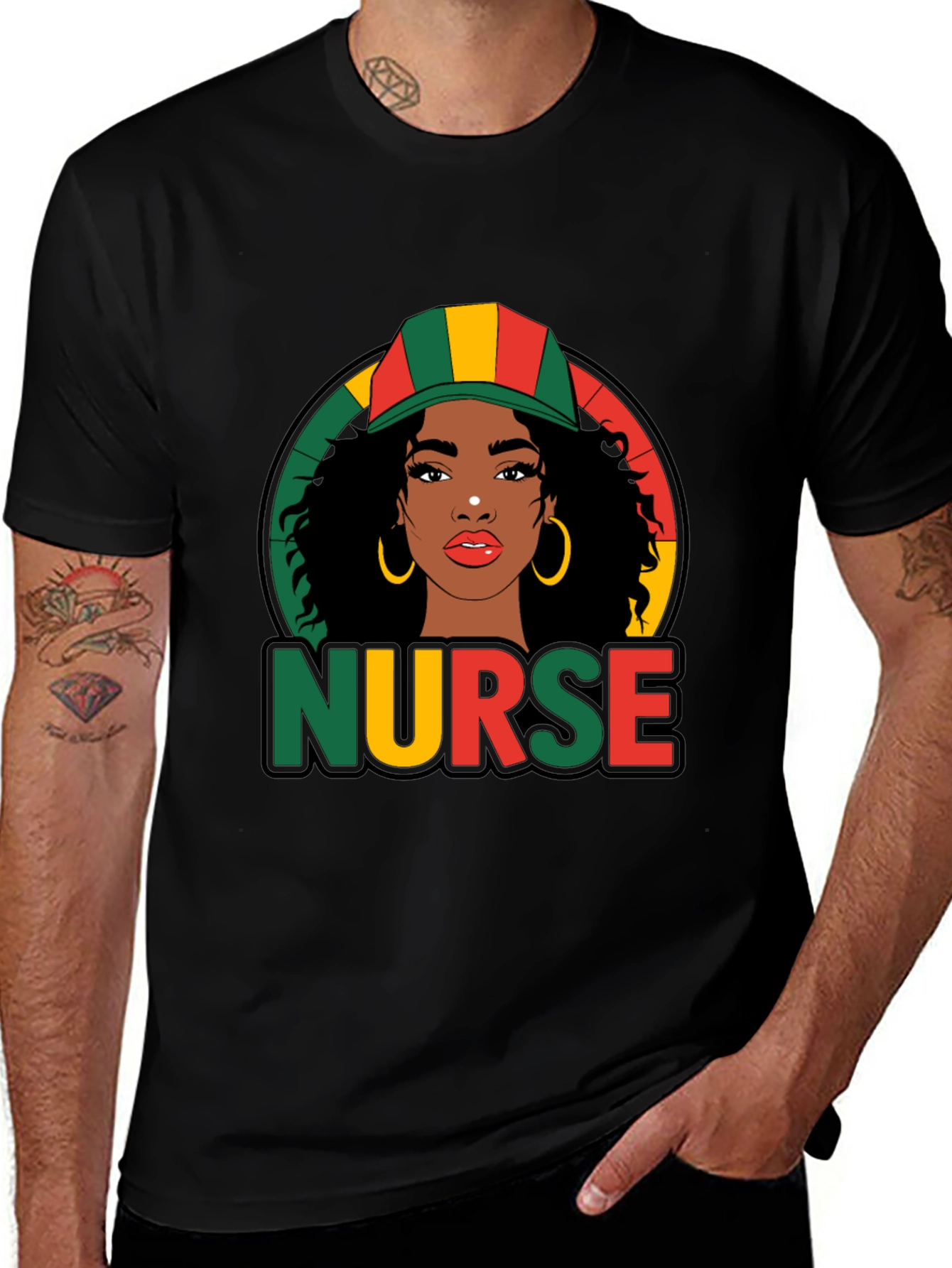 Rasta Nurse T-Shirt - Reggae Inspired Medical Apparel