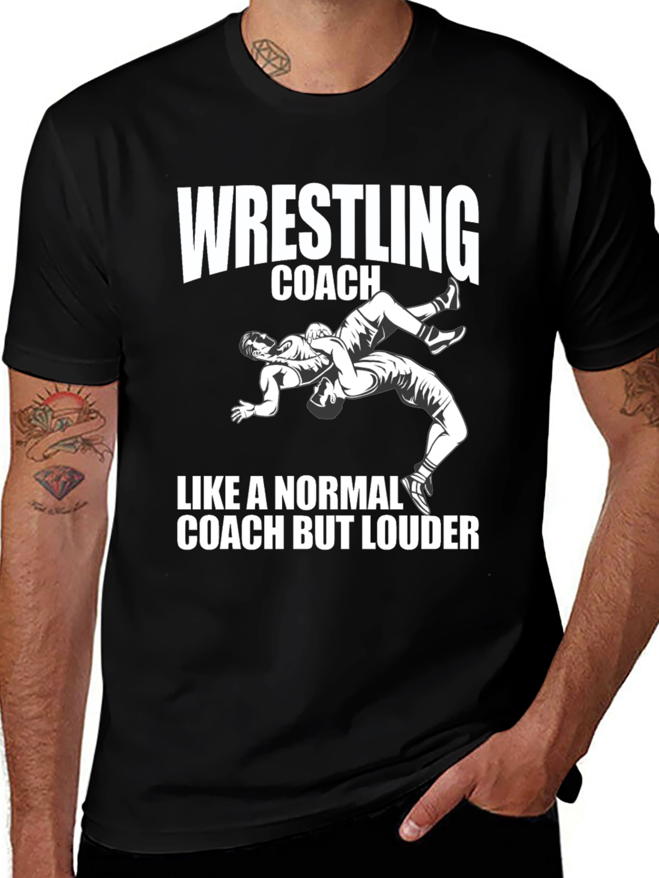Variant 2 of Wrestling Coach T-Shirt Loud Coach Funny Gift