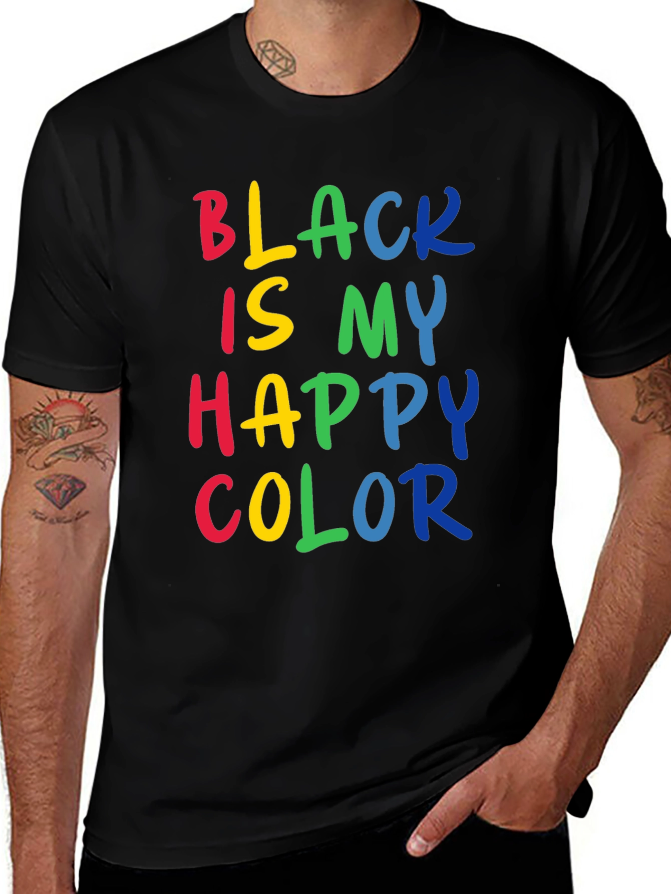 Variant 25 of Black is My Happy Color Tee