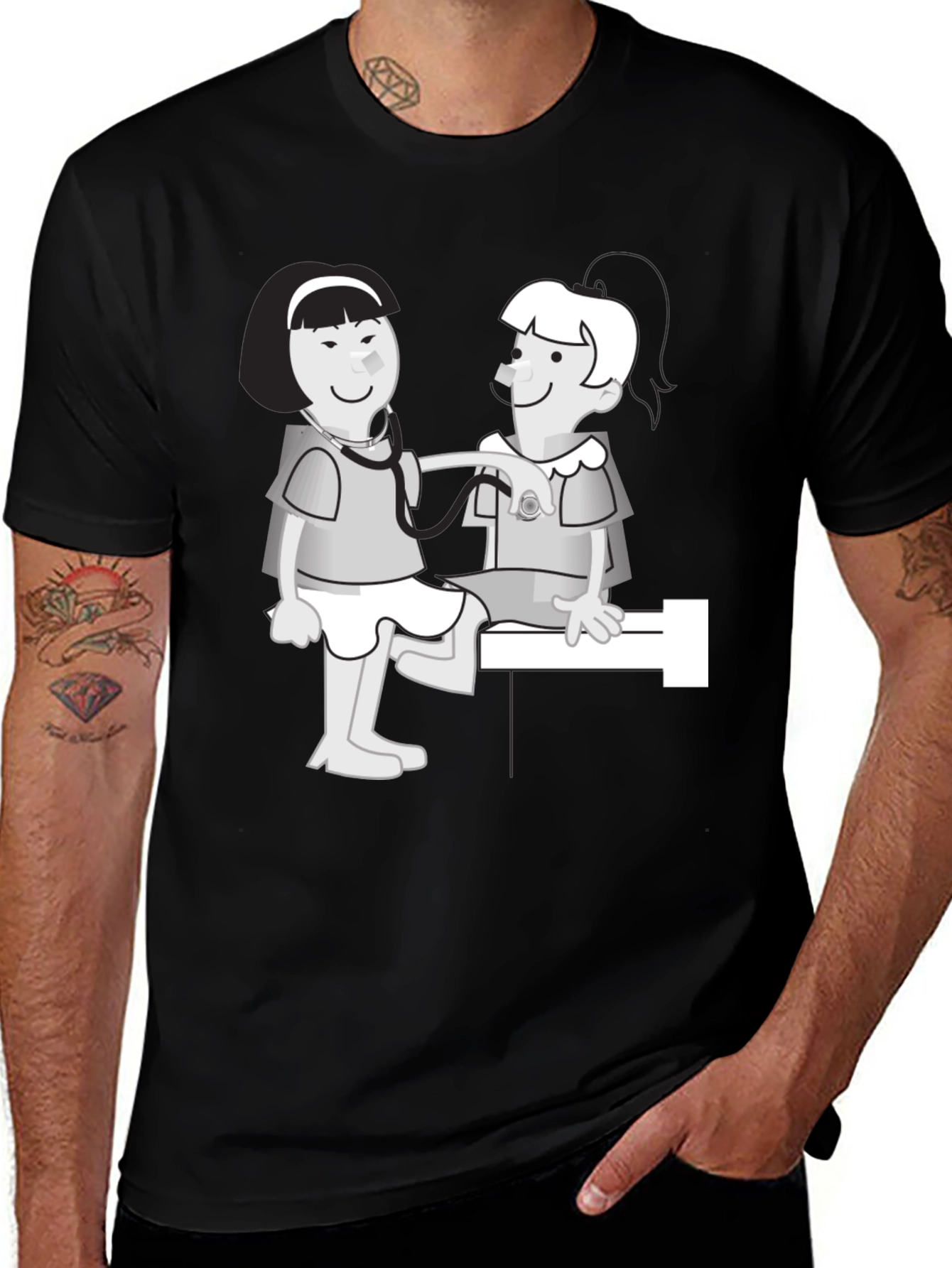 Variant 28 of Cartoon Doctor T-Shirt - Novelty Graphic Tee