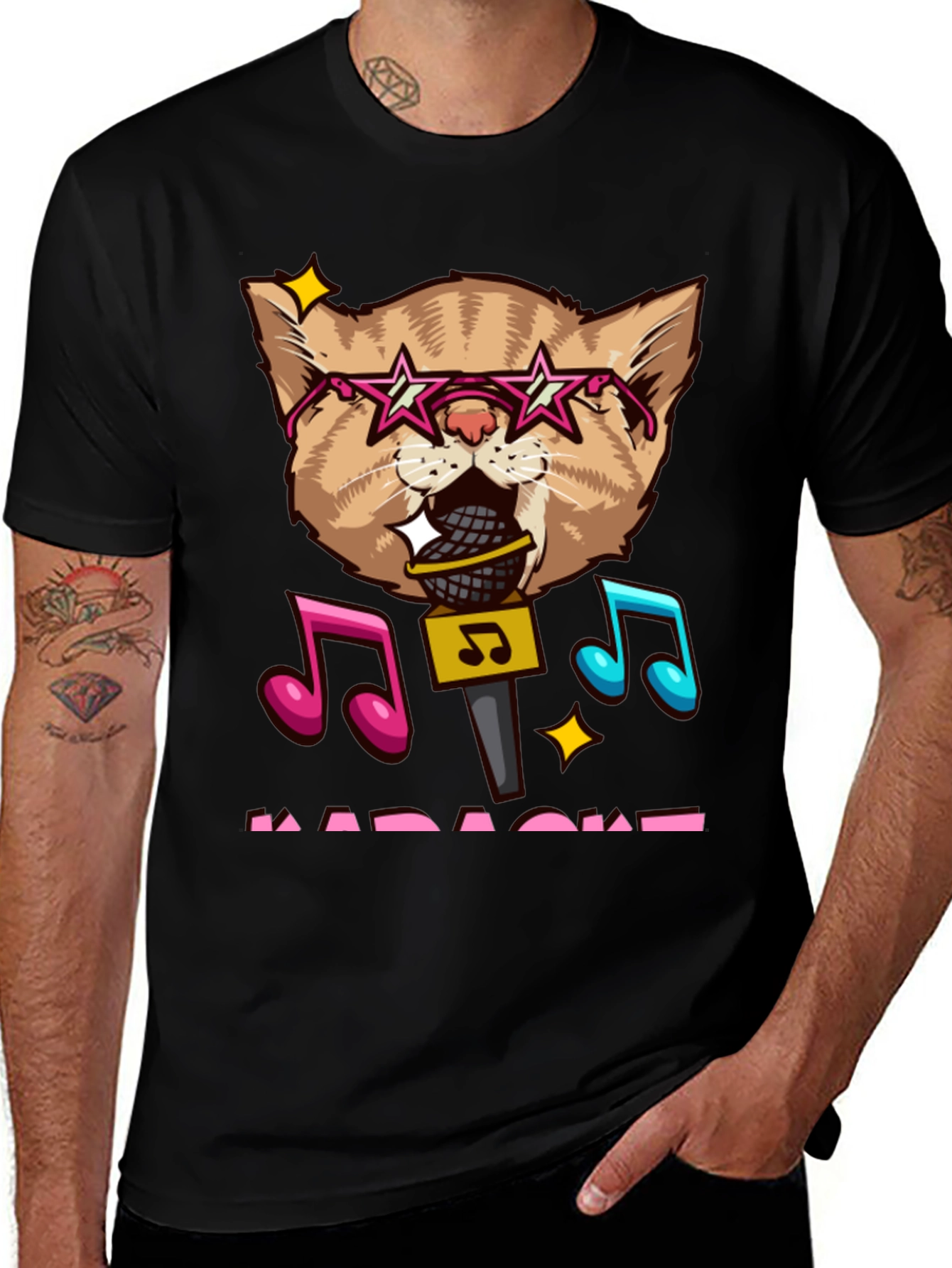 Variant 9 of Karaoke Cat T-Shirt - Sing Your Heart Out!