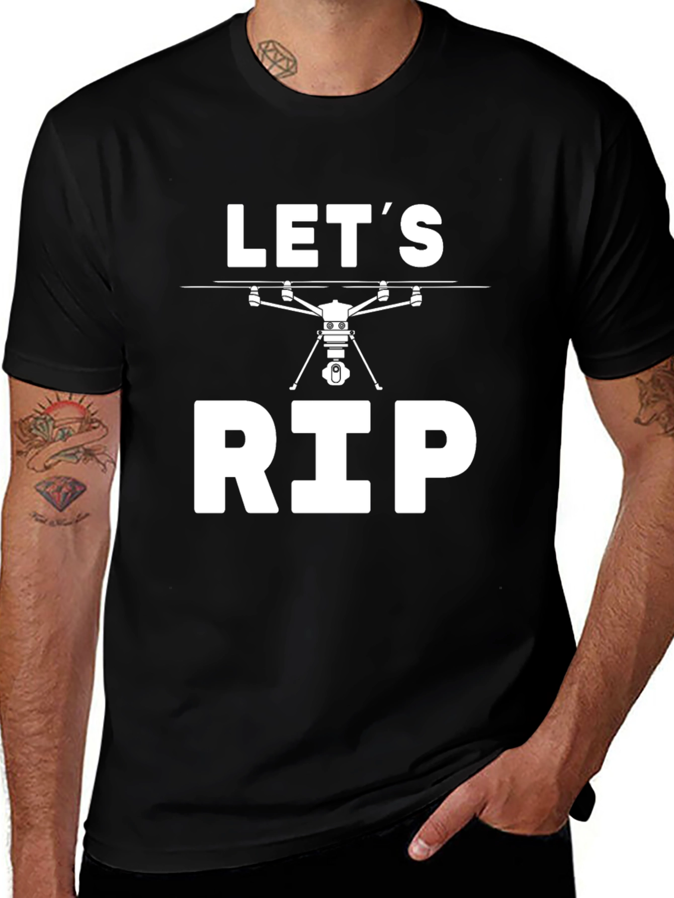 Let's Rip Drone Graphic Tee - Pilot T-Shirt