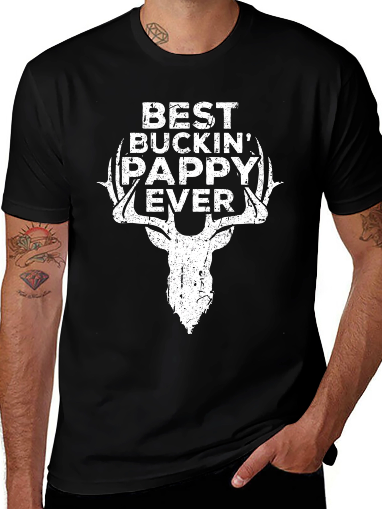 Variant 29 of Best Buckin' Pappy Ever Deer Graphic Tee