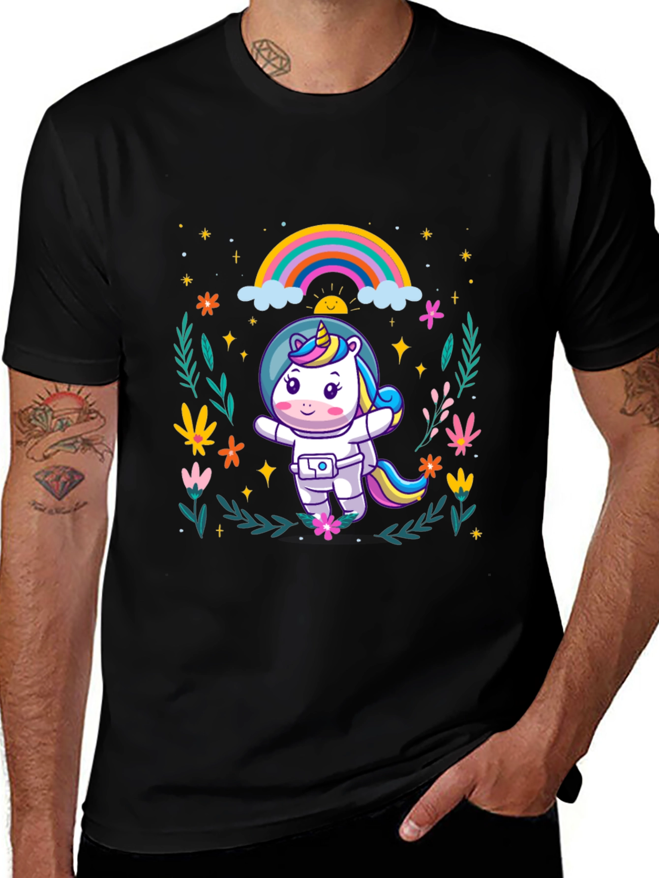 Variant 8 of Unicorn Astronaut Graphic T-Shirt