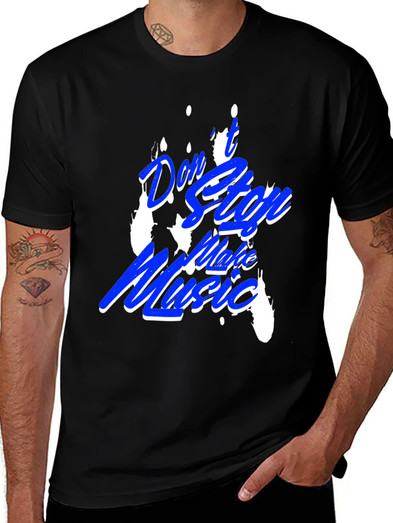 Variant 3 of Don't Stop Make Music Graphic T-Shirt