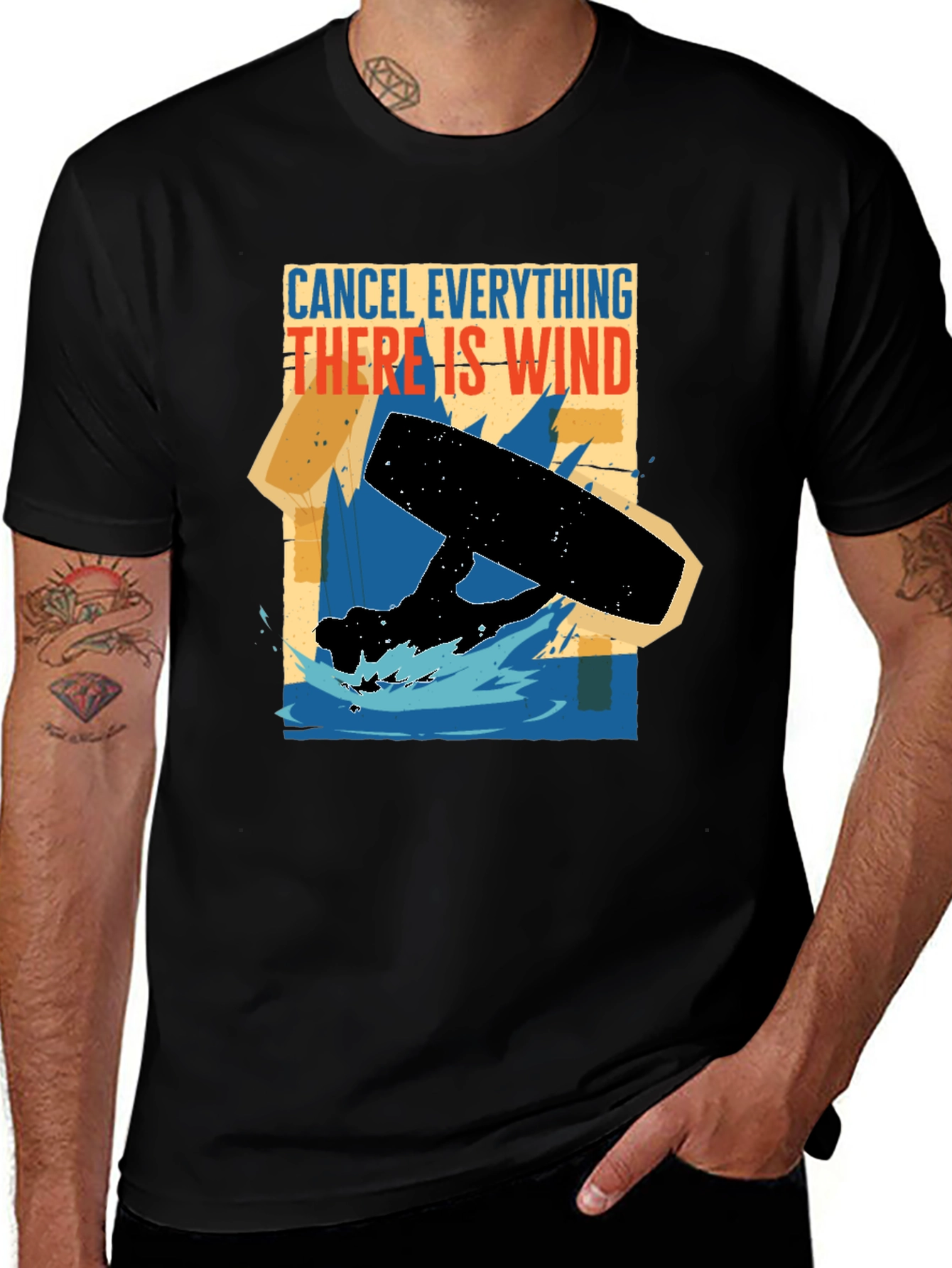 Variant 6 of Cancel Everything Wind T-Shirt - Kitesurfing Apparel
