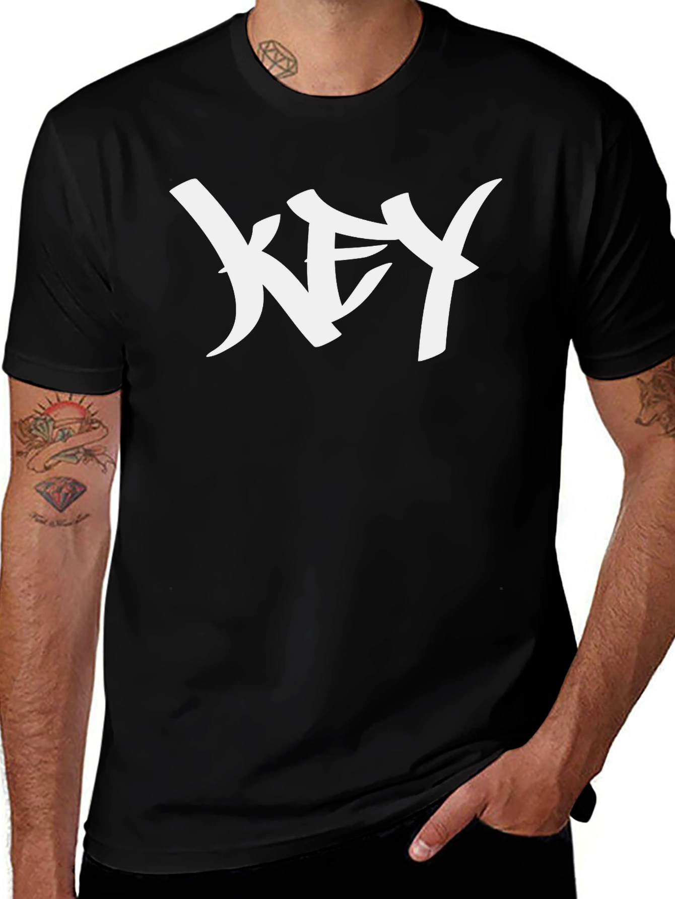 Key Graphic Tee - Stylish Black T-Shirt