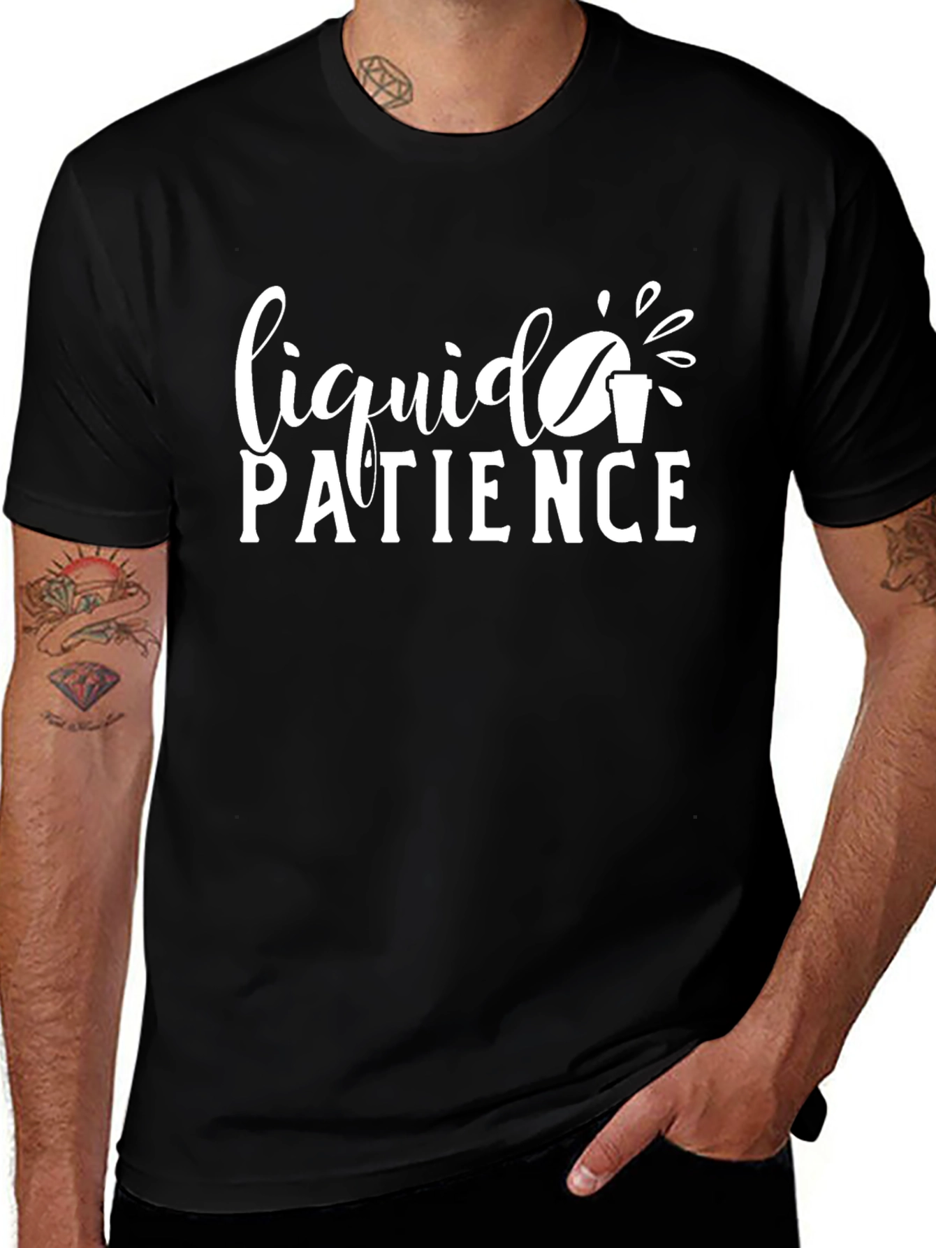 Variant 18 of Liquid Patience Graphic Tee - Coffee Lover's T-Shirt