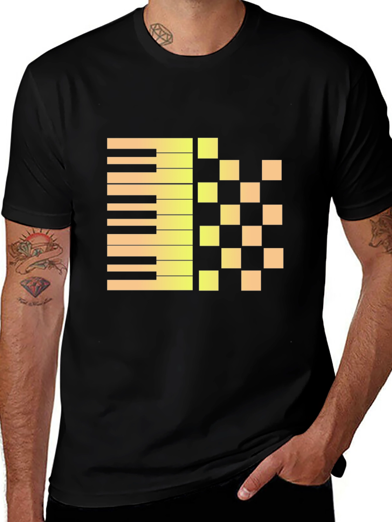 Variant 24 of Pixel Piano T-Shirt - Modern Music Tee