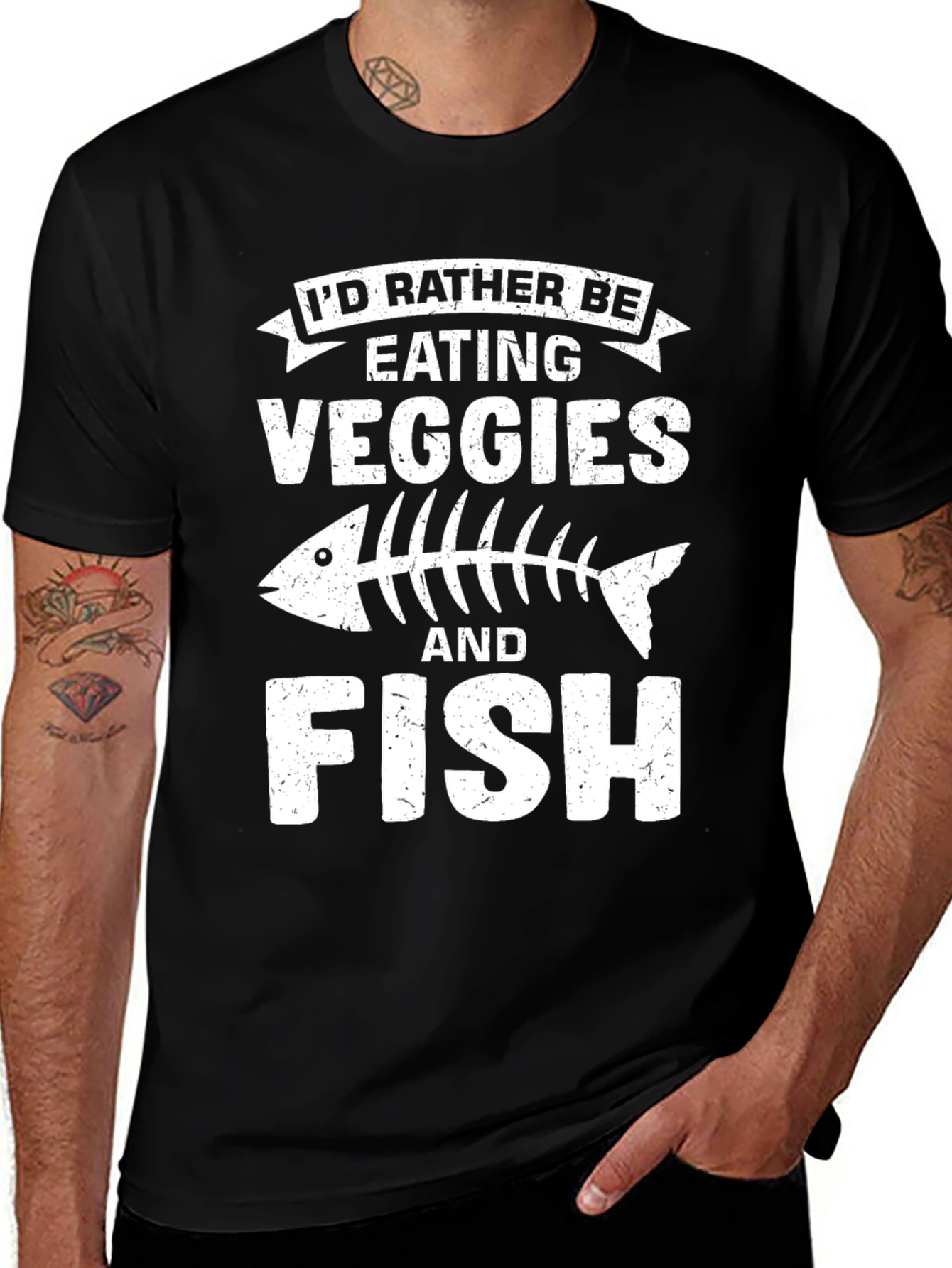 Veggies and Fish Graphic Tee - Unisex