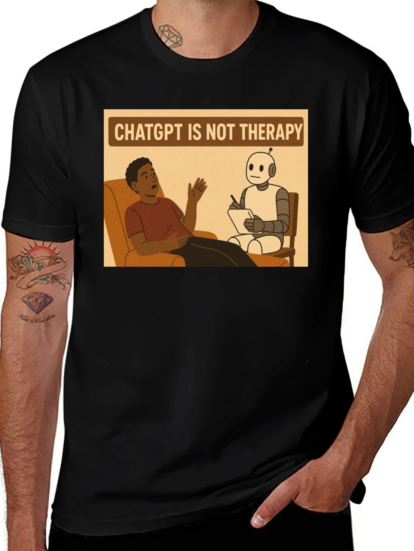 Variant 2 of ChatGPT Is Not Therapy T-Shirt
