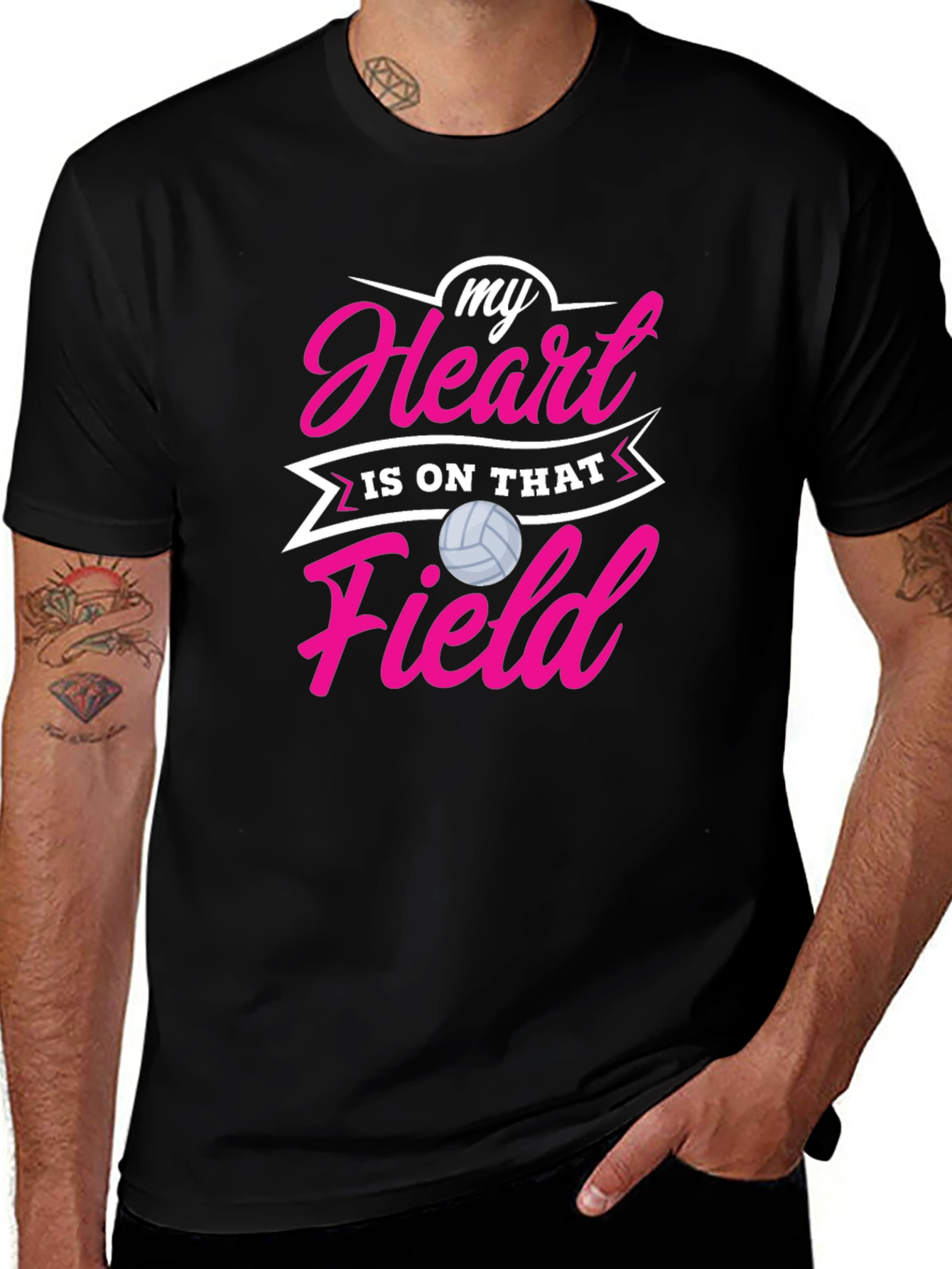 Volleyball Heart T-Shirt - Sports Fan Tee