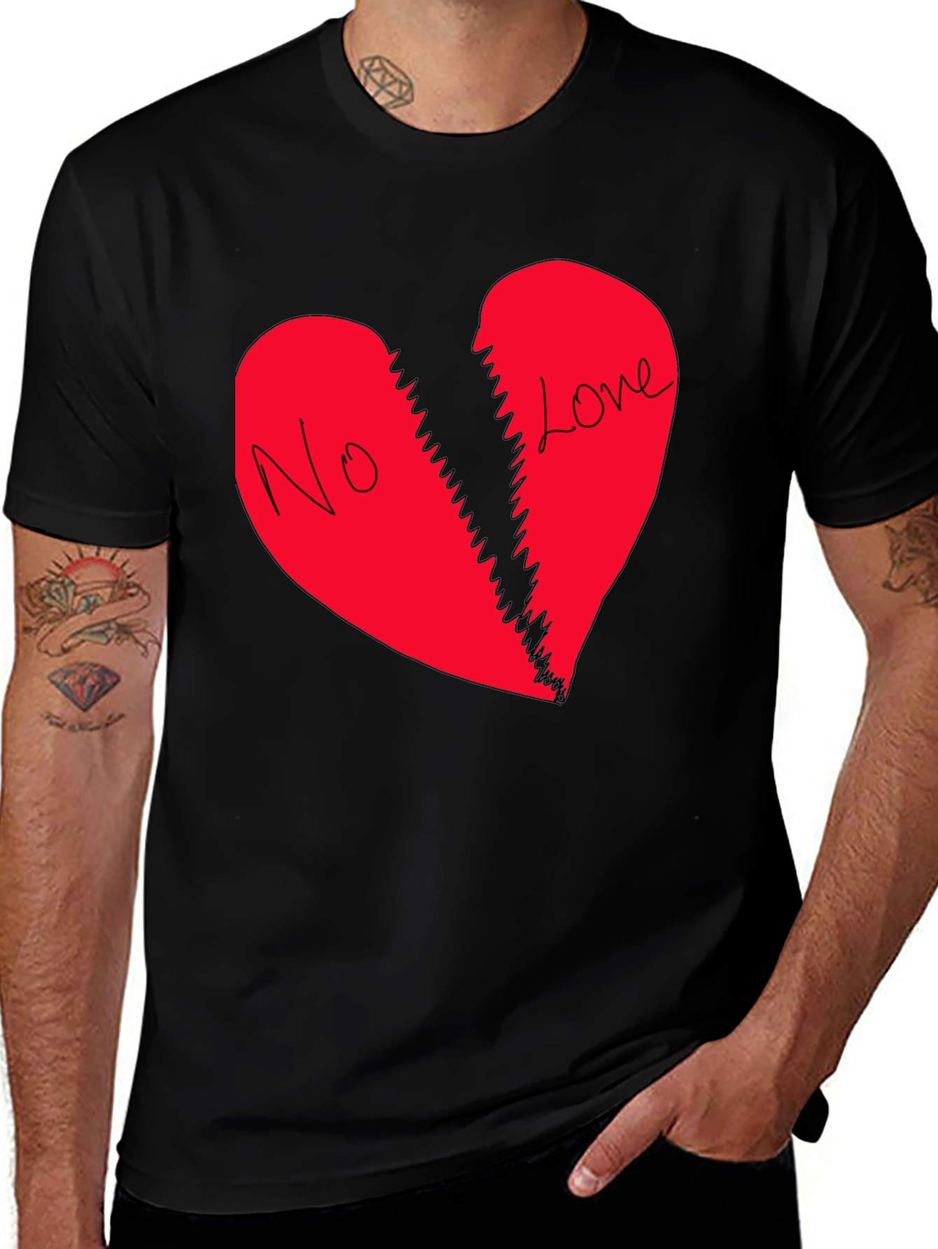 Variant 16 of No Love Broken Heart Graphic T-Shirt