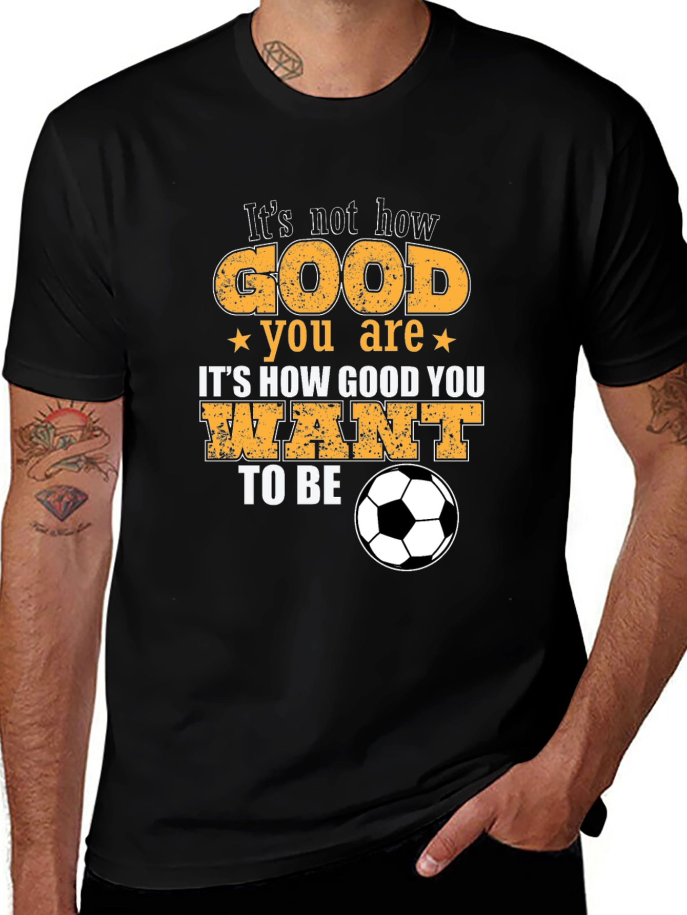 Variant 15 of Motivational Soccer T-Shirt - Be Good!