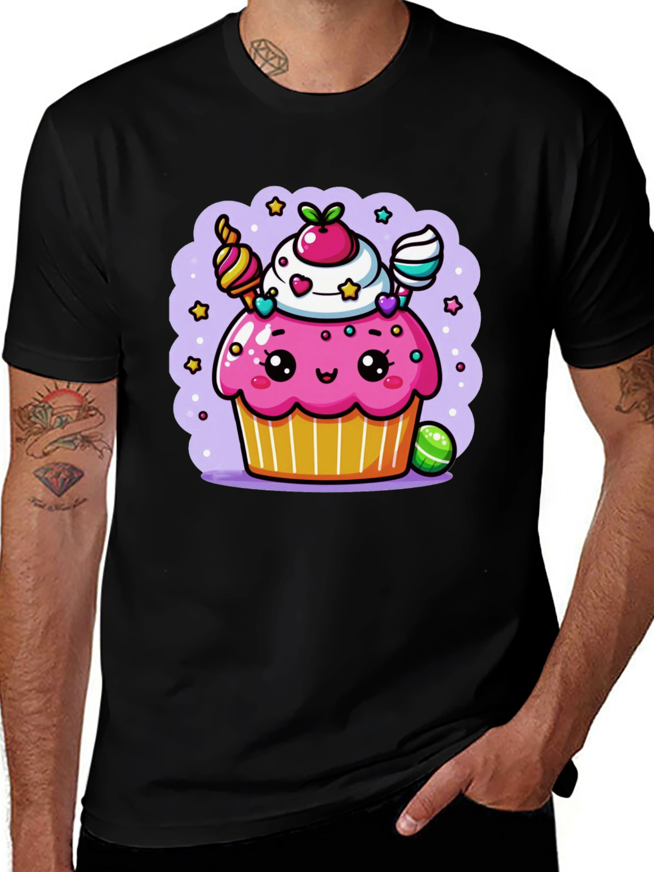 Variant 6 of Cute Kawaii Cupcake Graphic Tee
