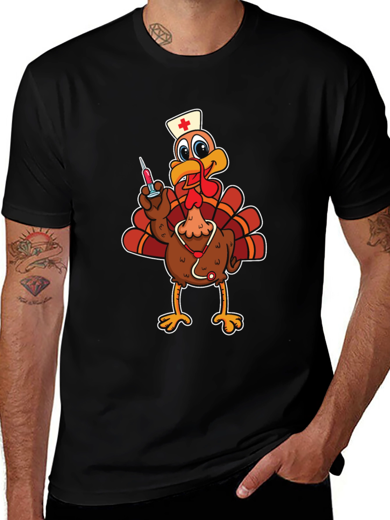 Variant 27 of Nurse Turkey T-Shirt - Thanksgiving Tee