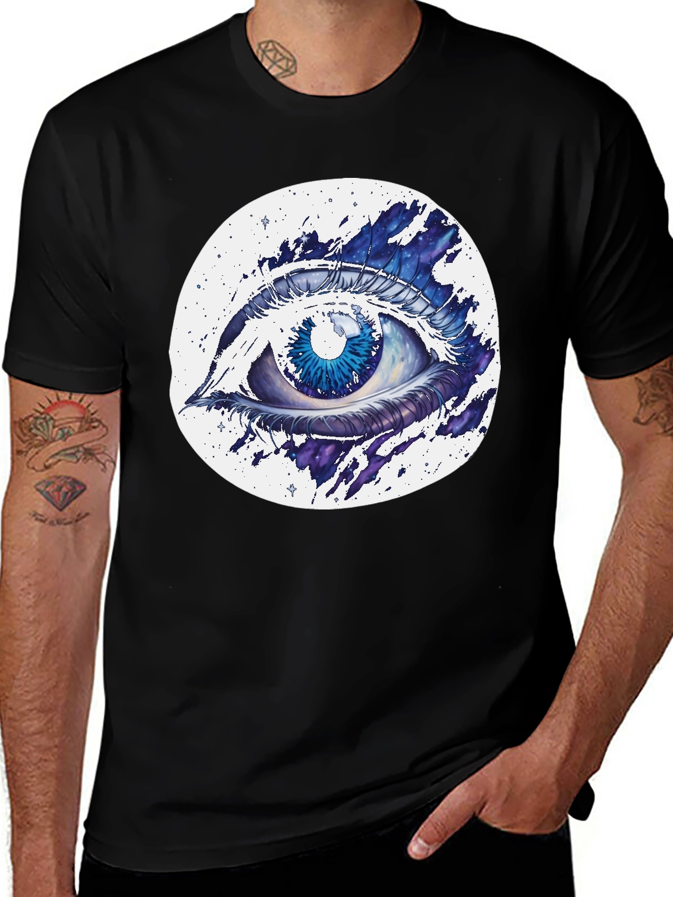 Variant 4 of Eye See You Graphic Tee - Stylish Cotton Blend