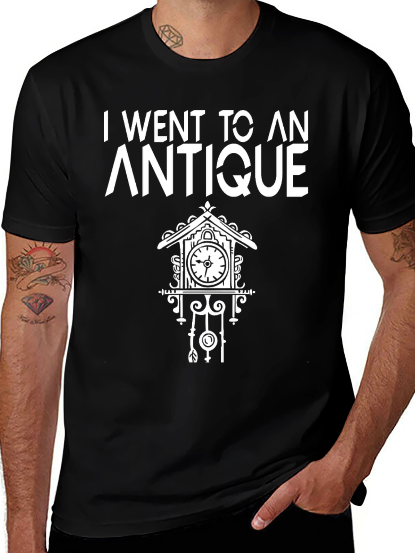 Variant 5 of Antique Clock T-Shirt - Vintage Style Graphic Tee