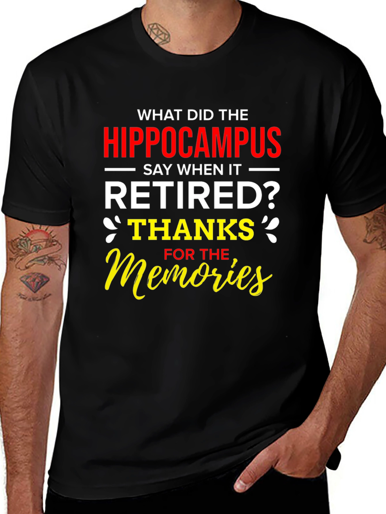 Variant 8 of Hippocampus Retired? T-Shirt - Thanks For The Memories