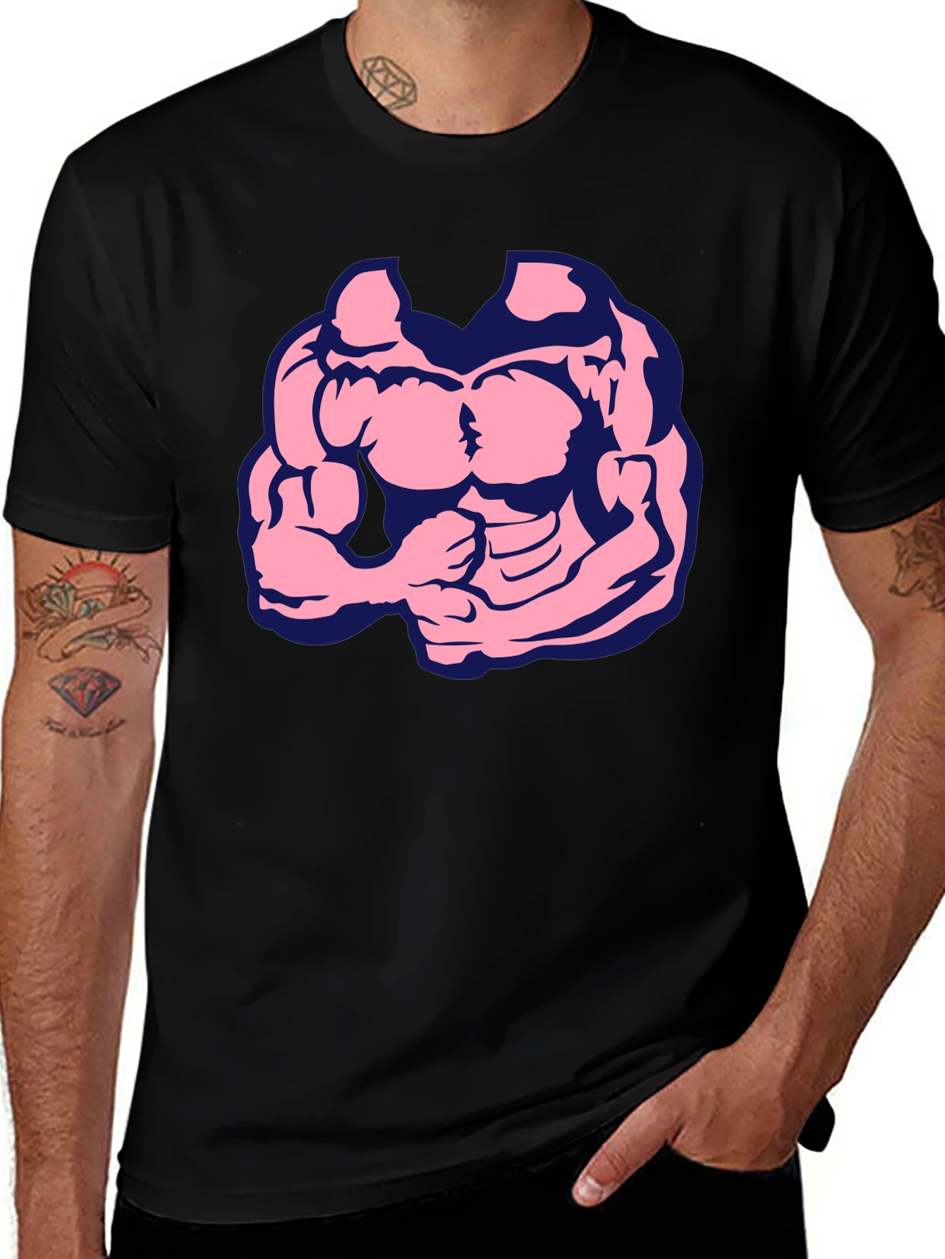 Variant 30 of Muscled Bodybuilder Graphic T-Shirt