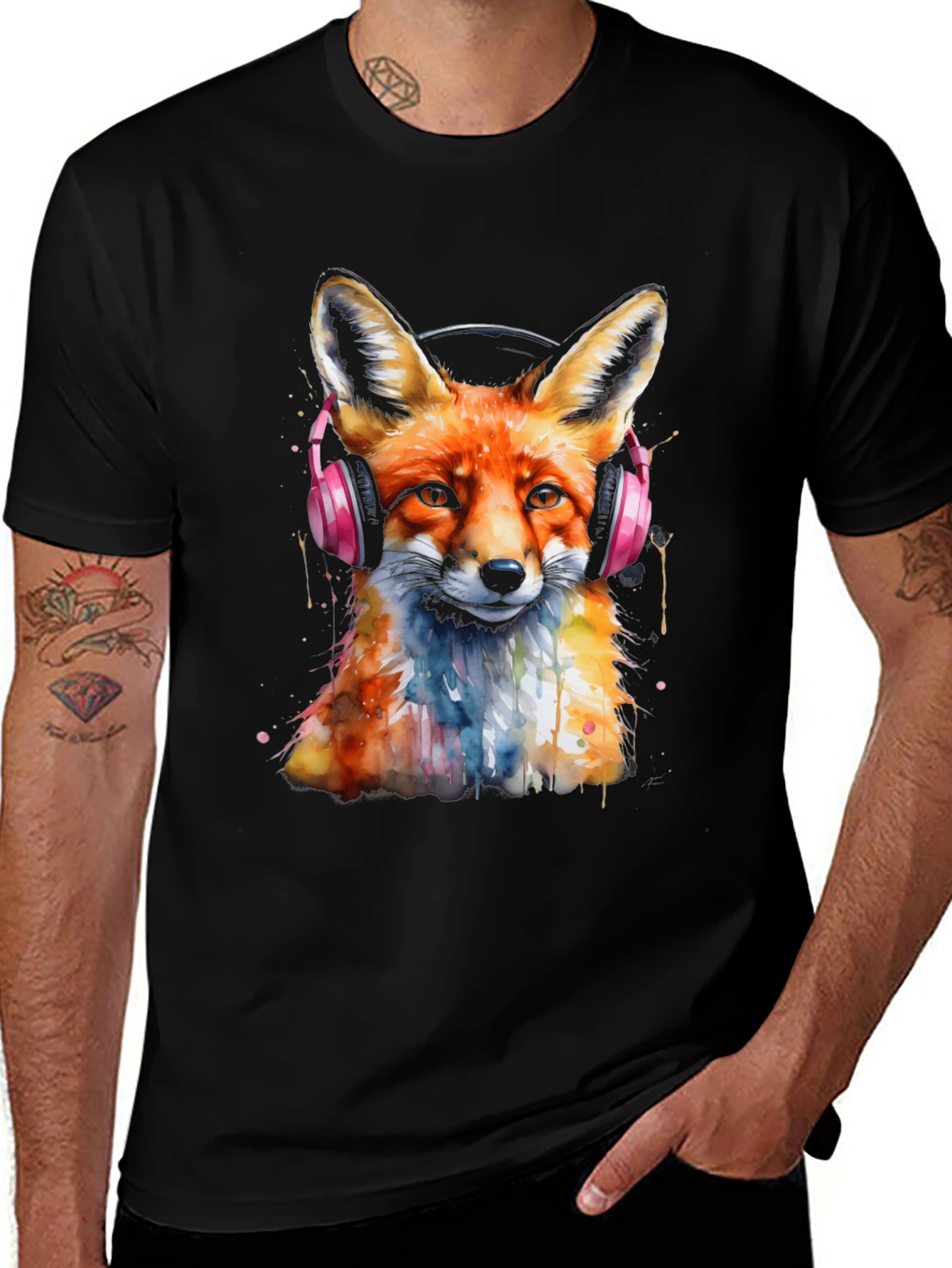 Variant 30 of Fox Headphone Graphic Tee