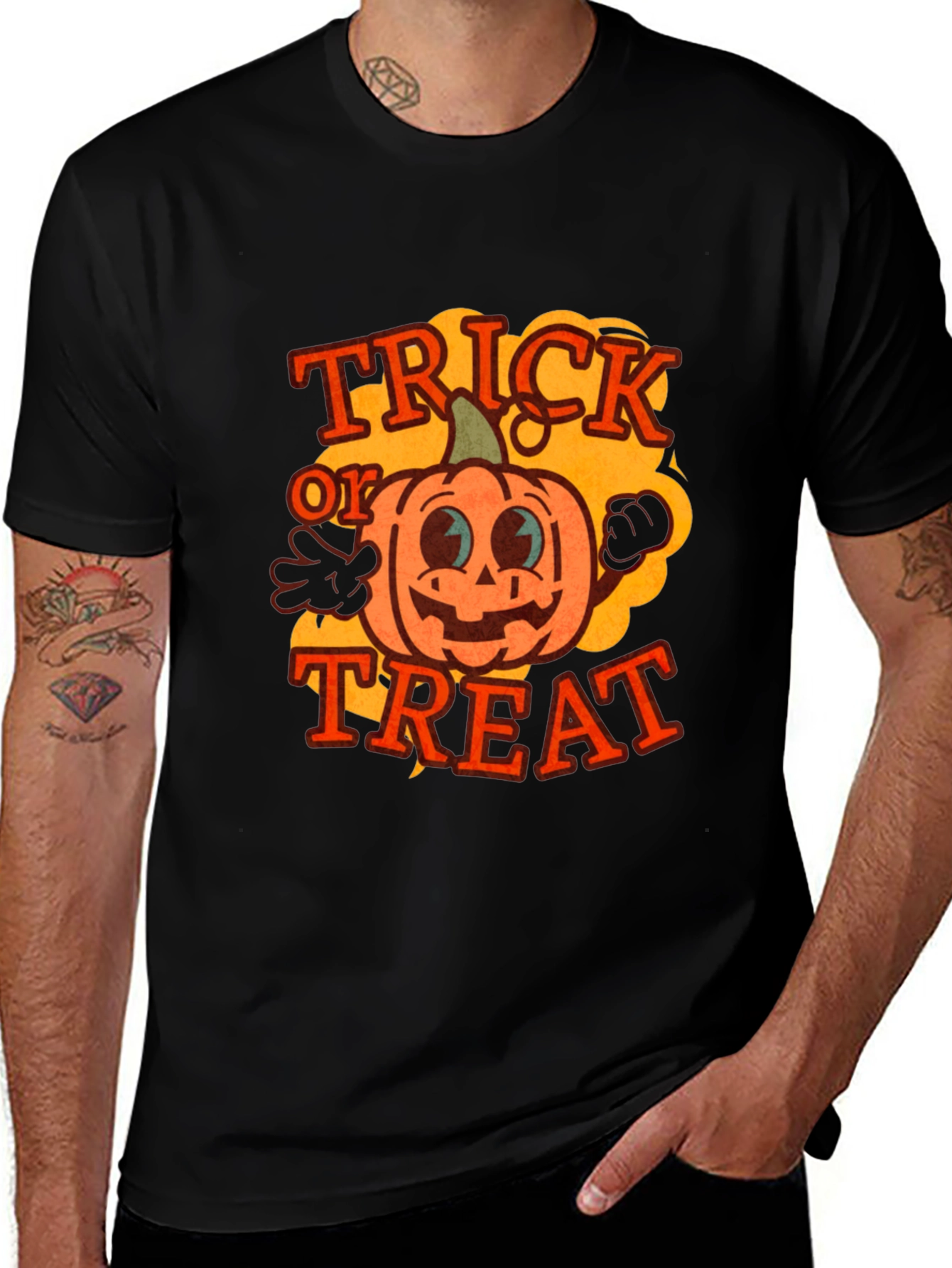 Variant 15 of Trick or Treat Pumpkin Graphic Tee