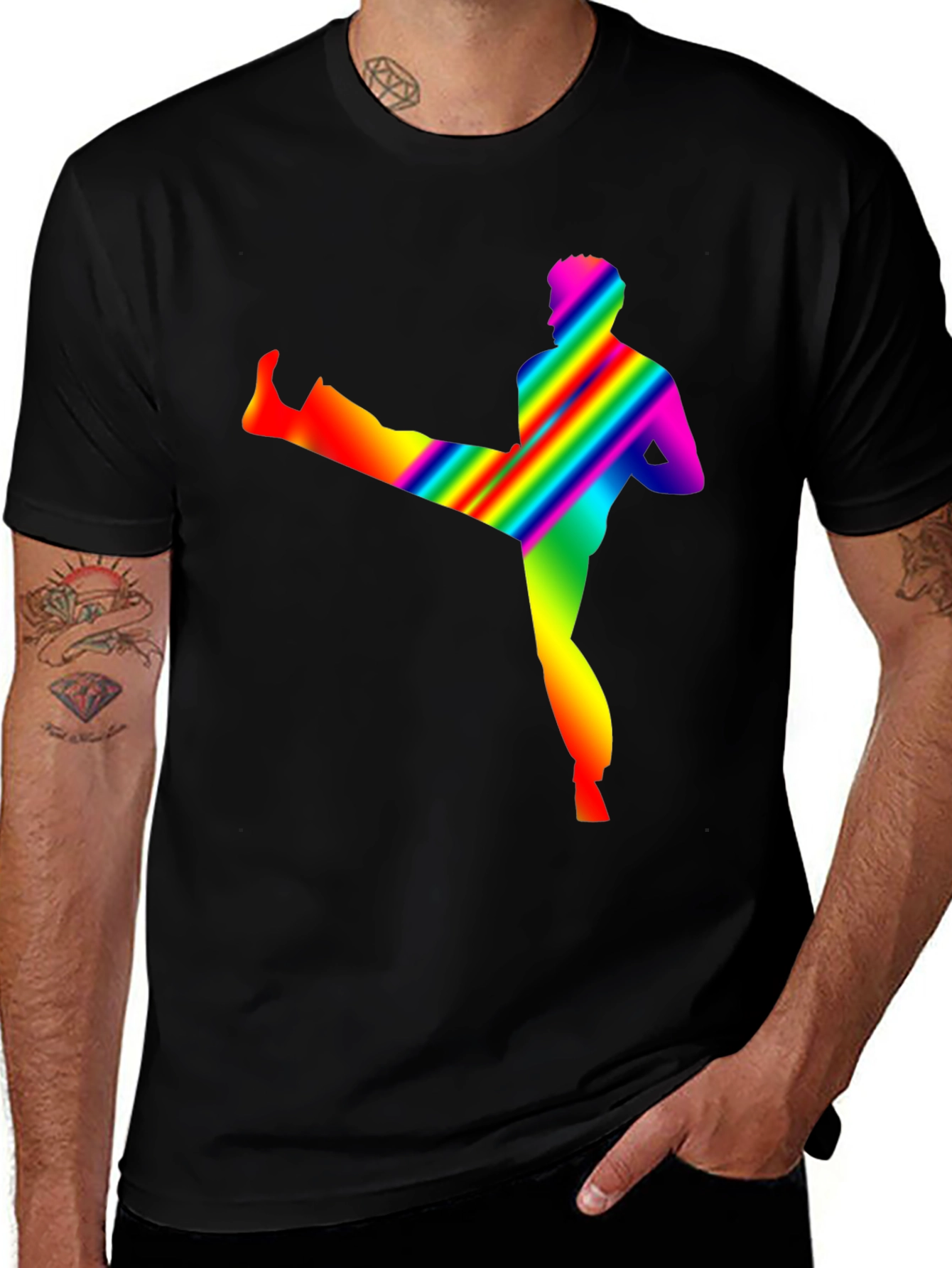 Variant 27 of Rainbow Kick T-Shirt