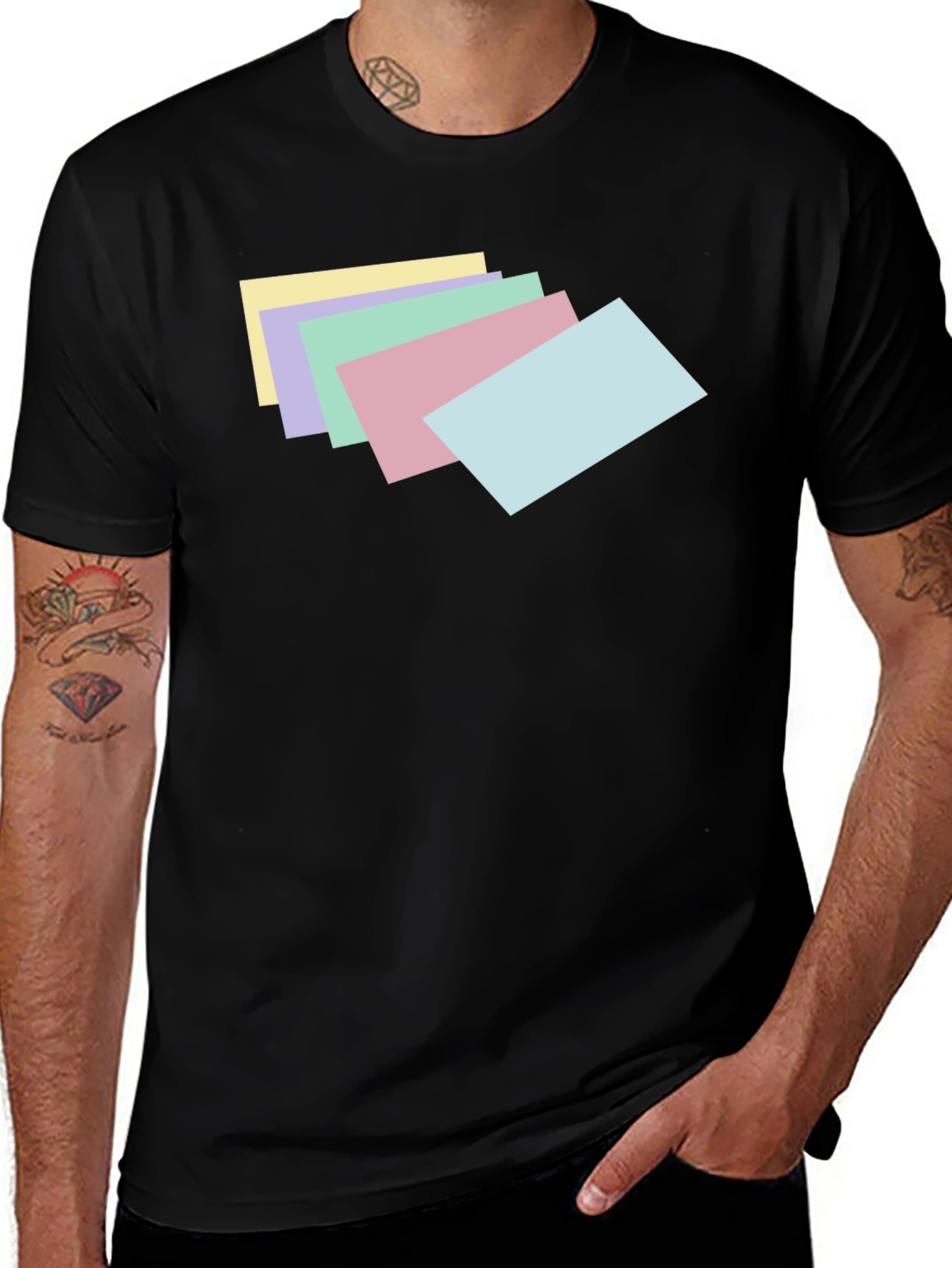 Variant 10 of Pastel Stack Tee - Trendy Graphic T-Shirt