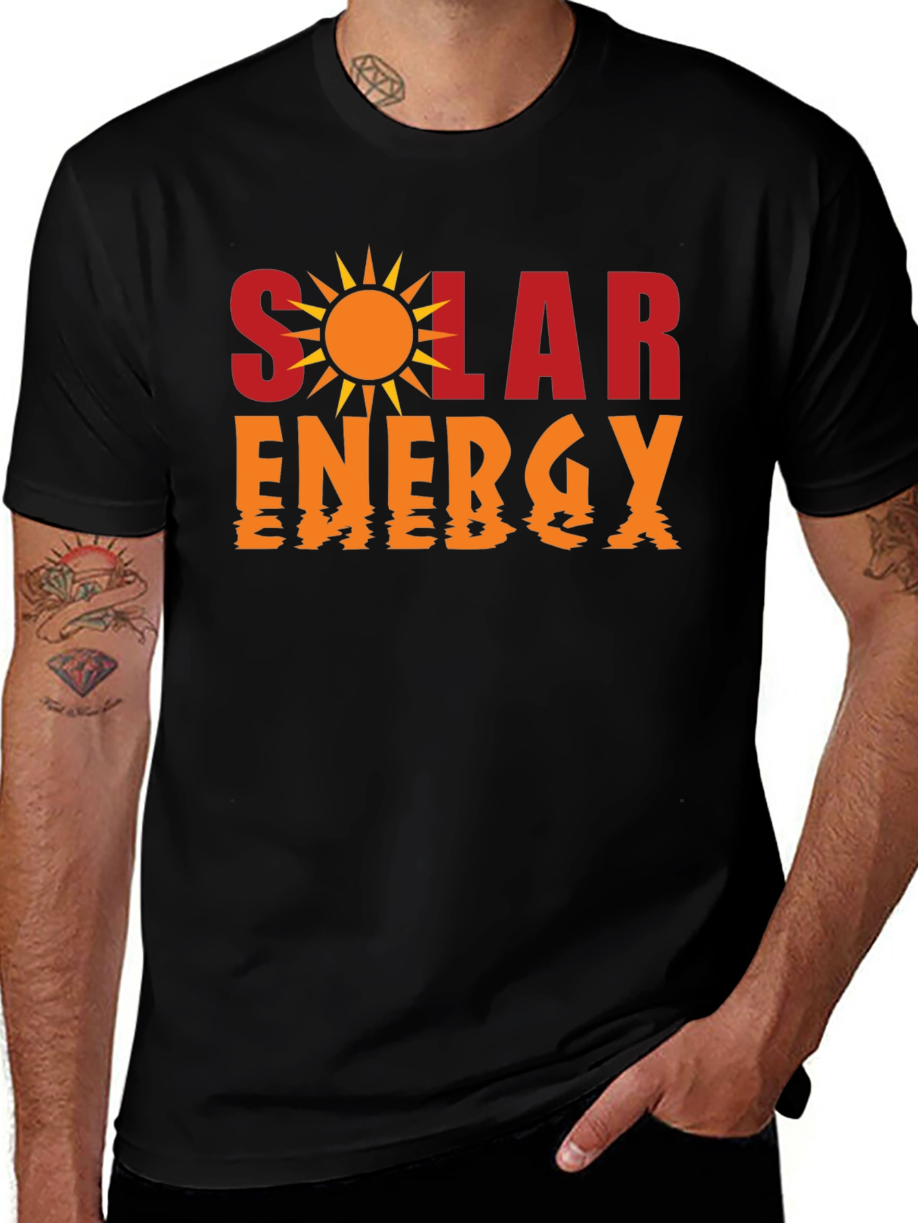 Solar Energy Graphic T-Shirt - Black