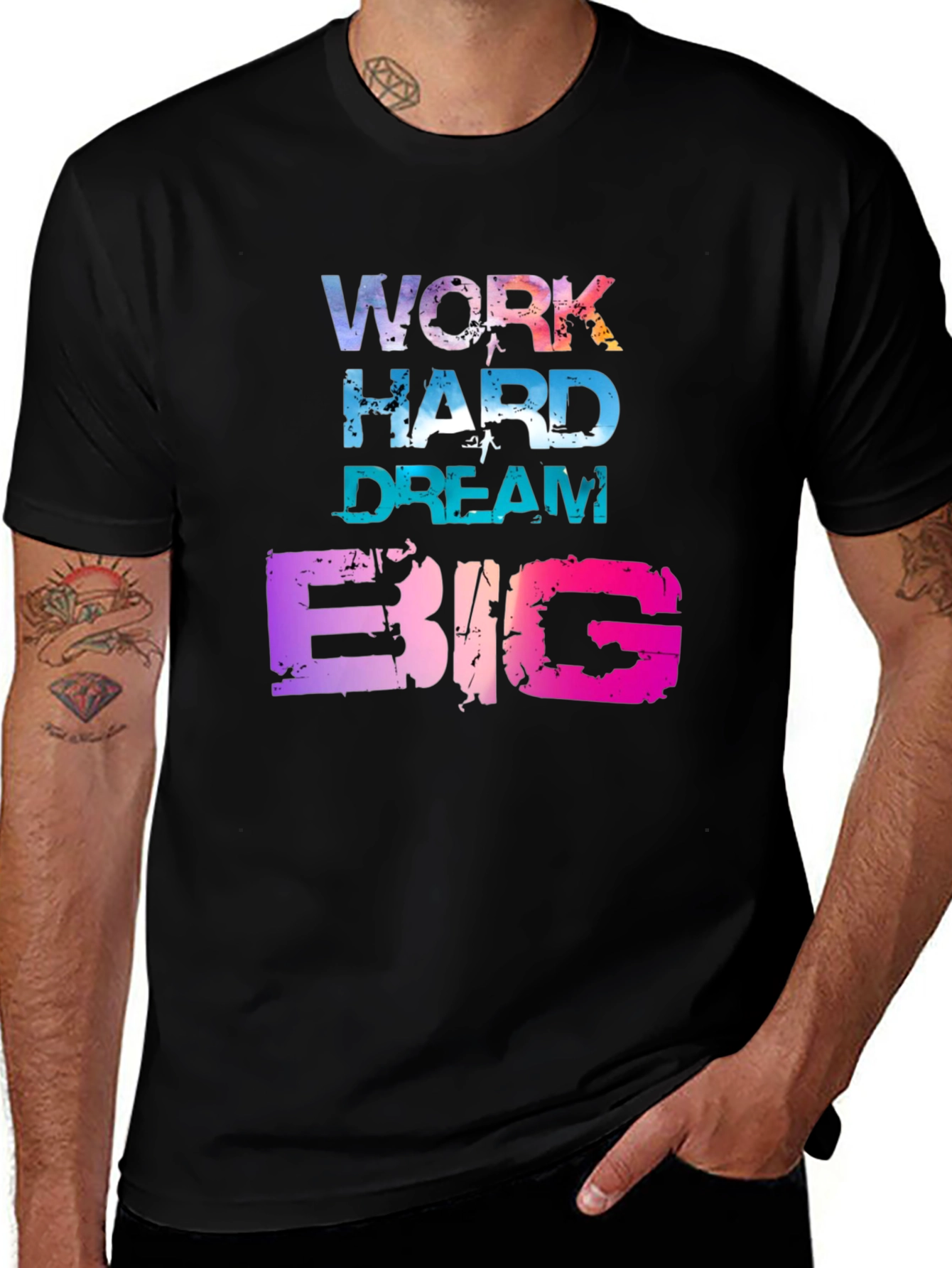 Variant 13 of Work Hard Dream Big Graphic Tee