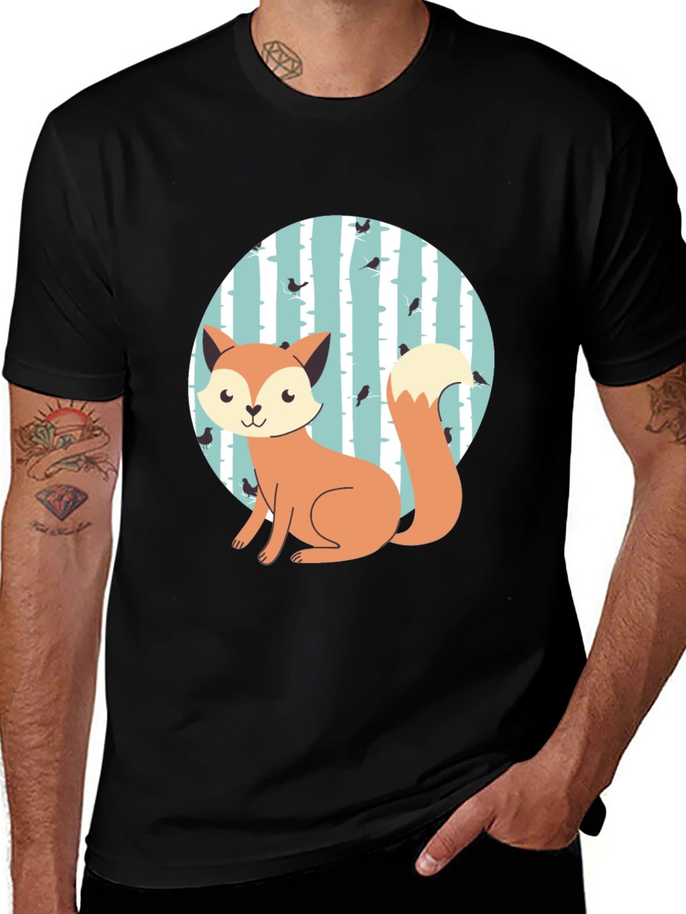 Variant 6 of Fox Graphic Tee - Cute Animal Design