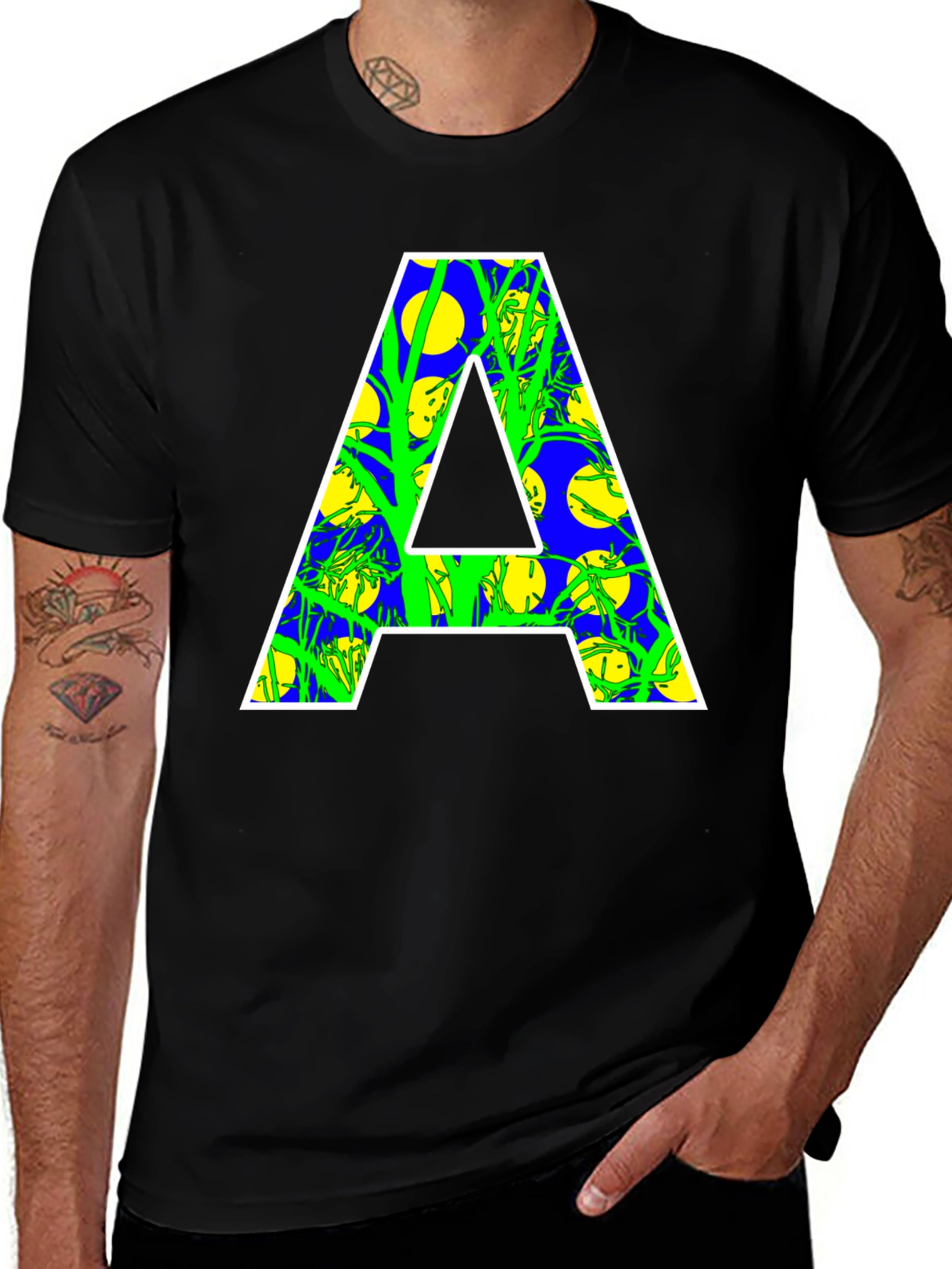 Variant 22 of Letter A Graphic Print T-Shirt