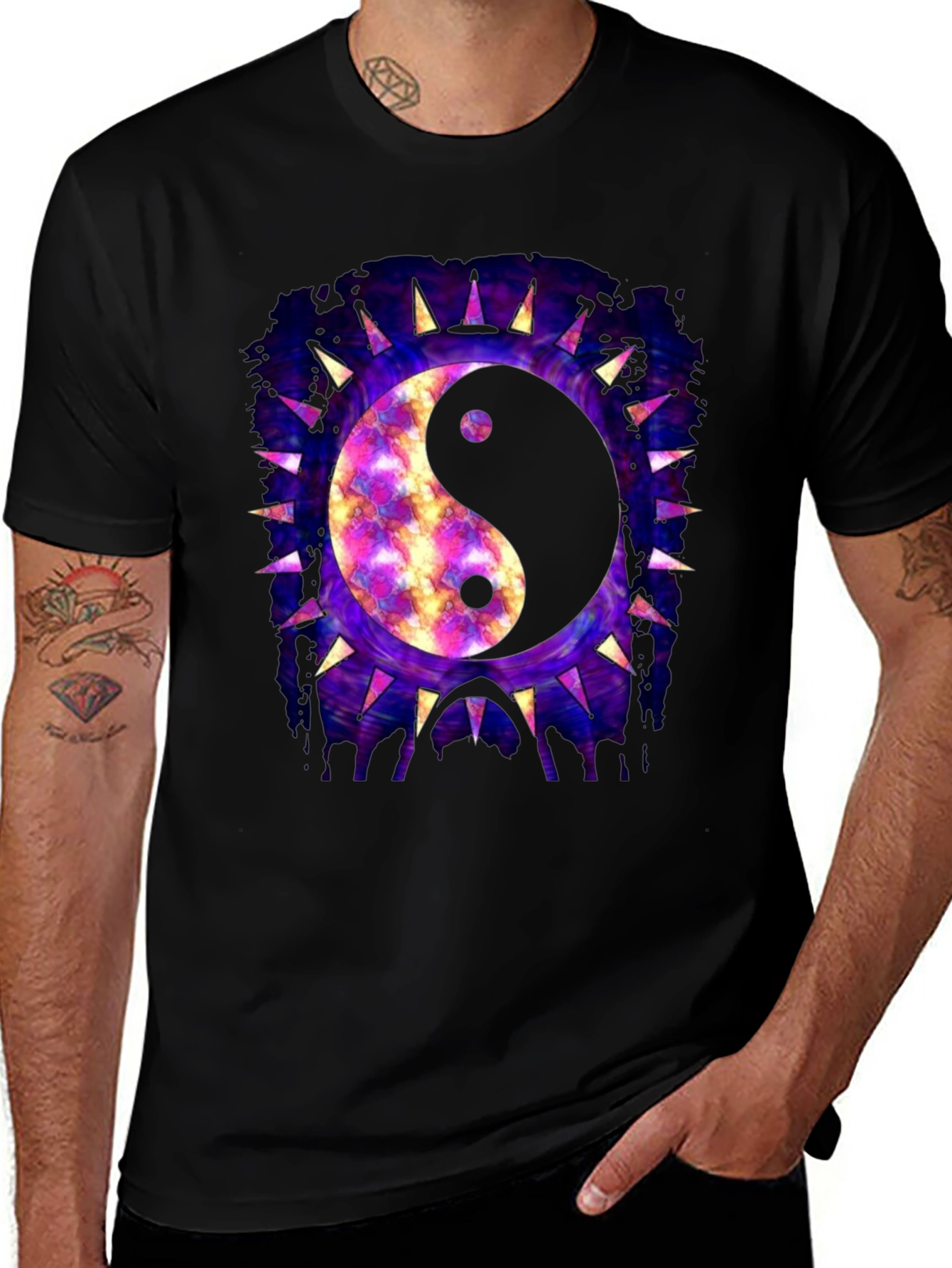 Variant 30 of Yin Yang Galaxy Graphic T-Shirt