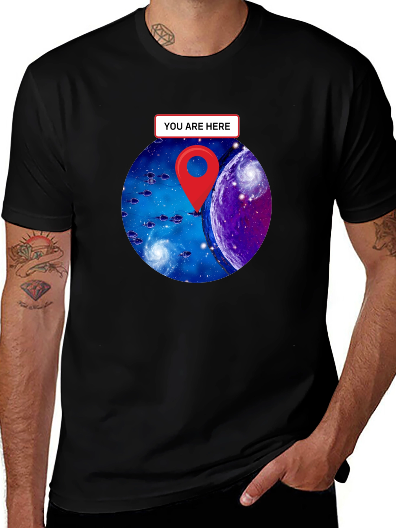 Variant 14 of You Are Here Space Graphic T-Shirt