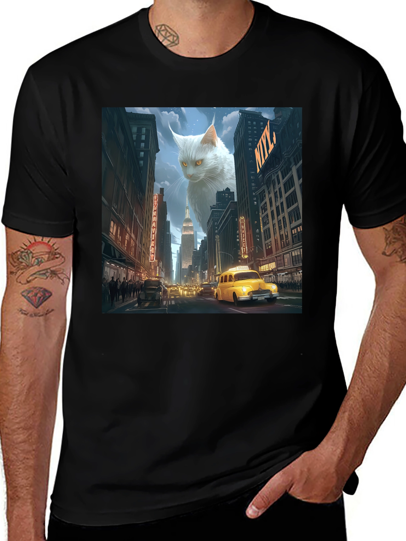 Variant 24 of Catzilla T-Shirt - Giant Cat NYC
