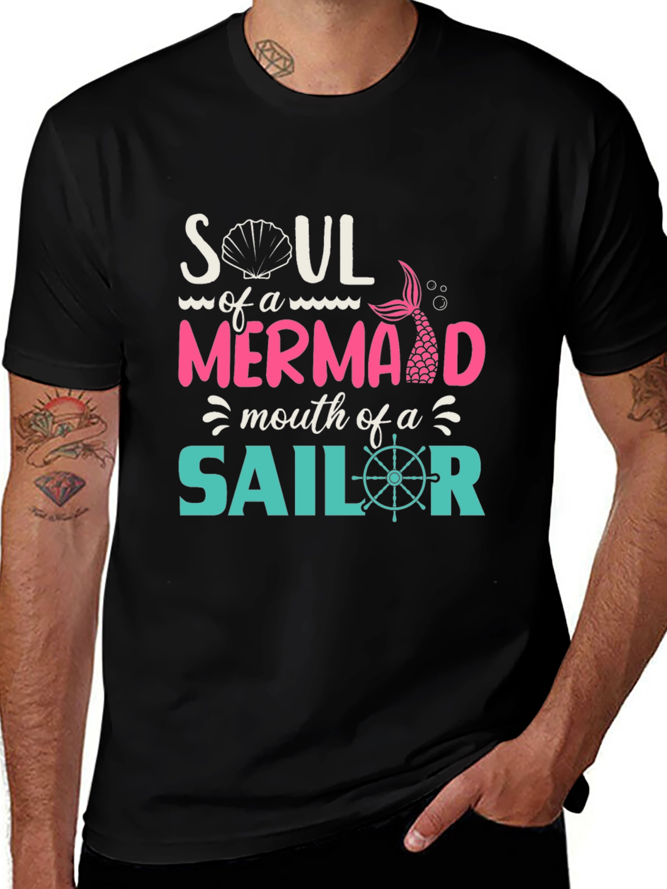 Variant 29 of Soul of a Mermaid T-Shirt - Nautical Design