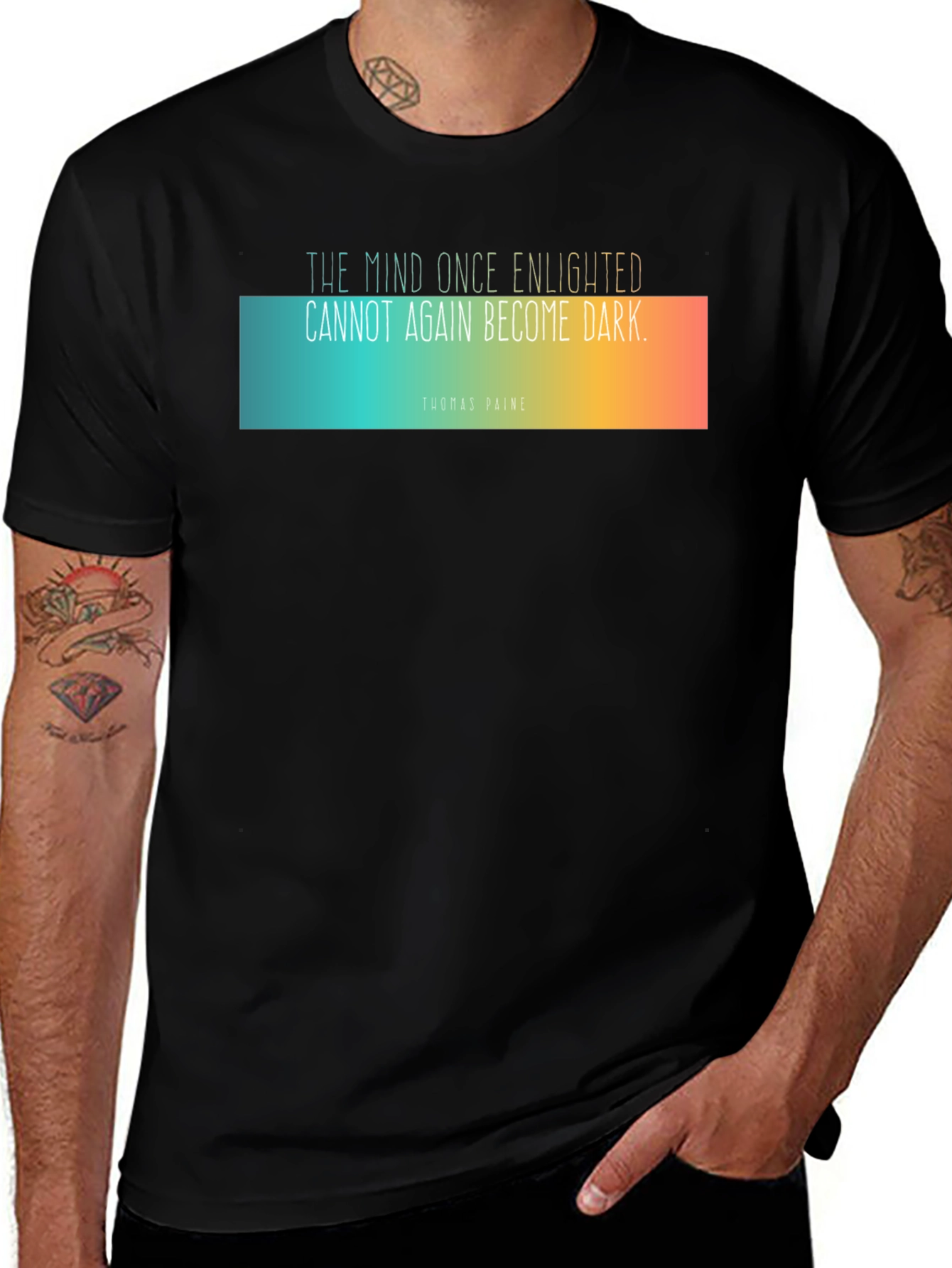 Variant 23 of Enlightened Mind T-Shirt - Thomas Paine Quote
