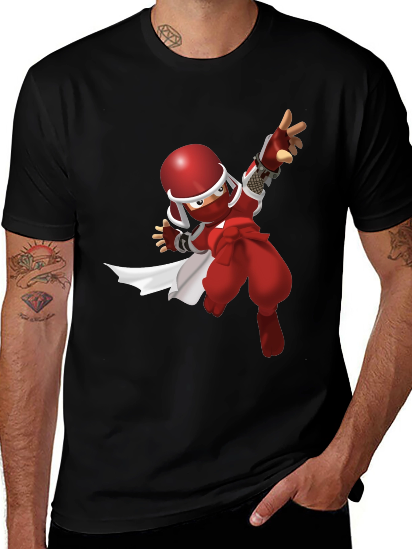 Variant 9 of Ninja Red T-Shirt - Martial Arts Graphic Tee