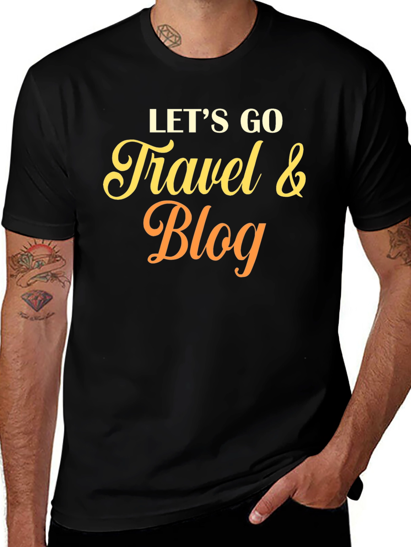 Variant 2 of Let's Go Travel & Blog T-Shirt