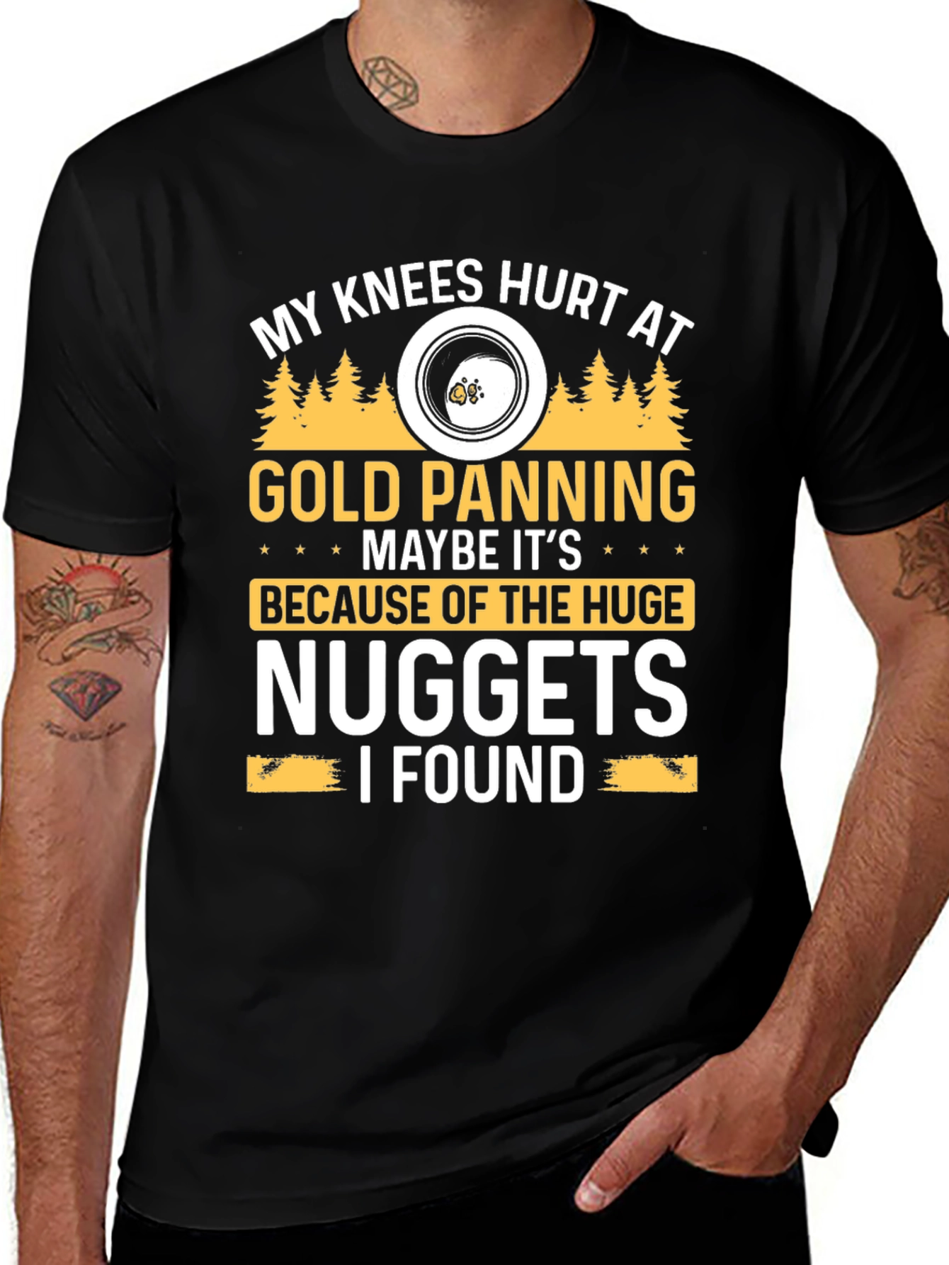 Variant 21 of Gold Panning T-Shirt - Funny Nugget Hunter Tee