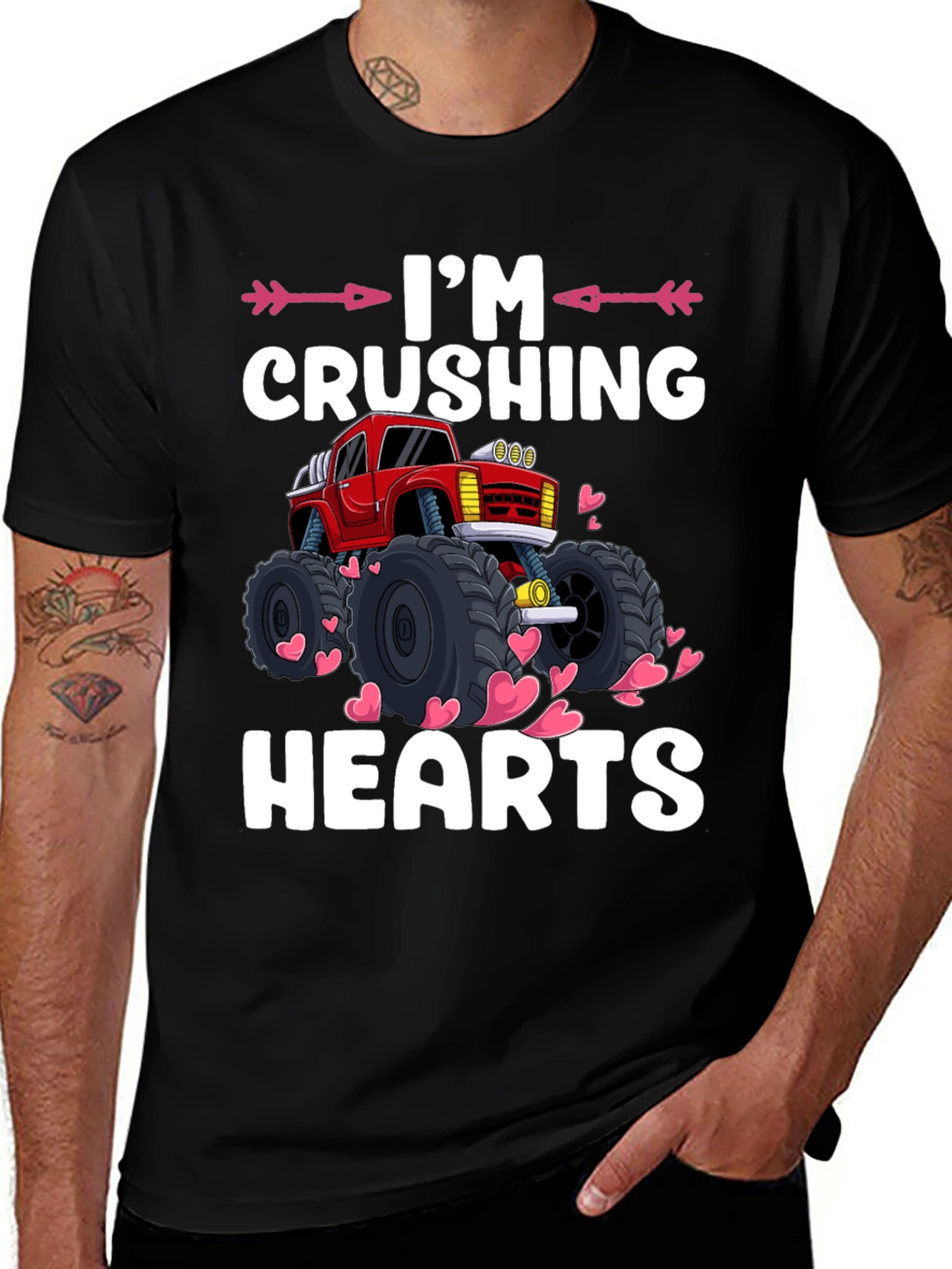 Variant 10 of Crushing Hearts Monster Truck Graphic Tee