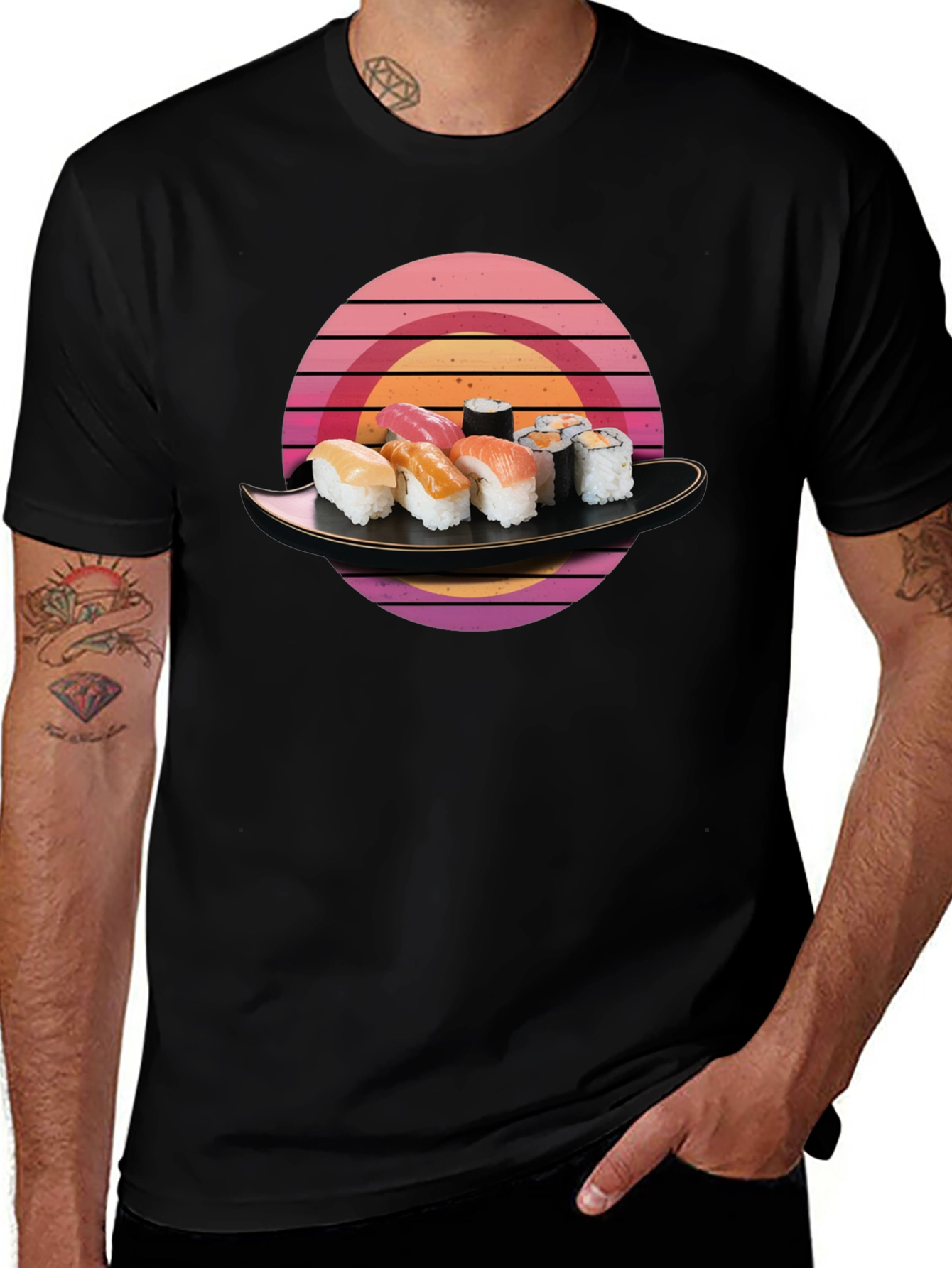 Variant 13 of Sushi Sunset Graphic T-Shirt - Stylish Unisex Tee