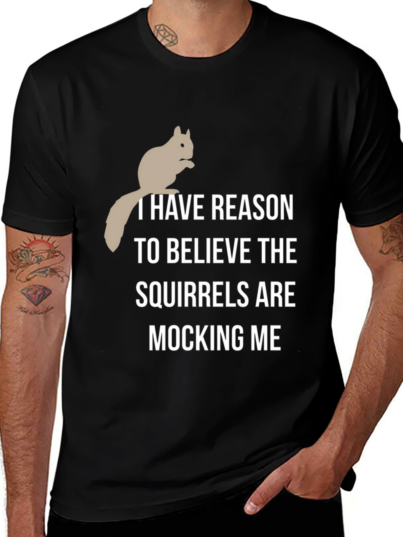 Variant 30 of Squirrel Mocking T-Shirt - Humorous Graphic Tee
