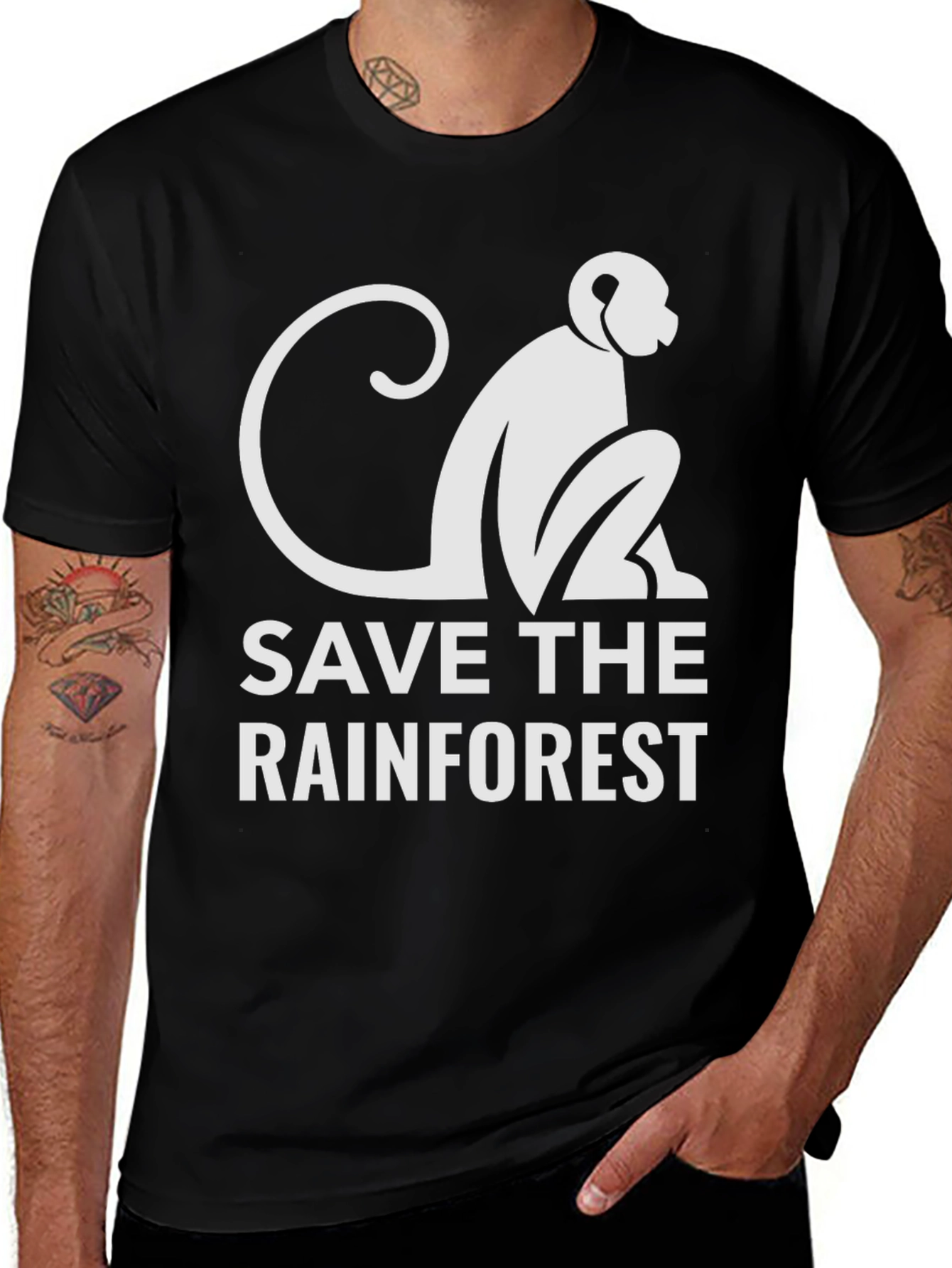Variant 12 of Save The Rainforest Monkey T-Shirt