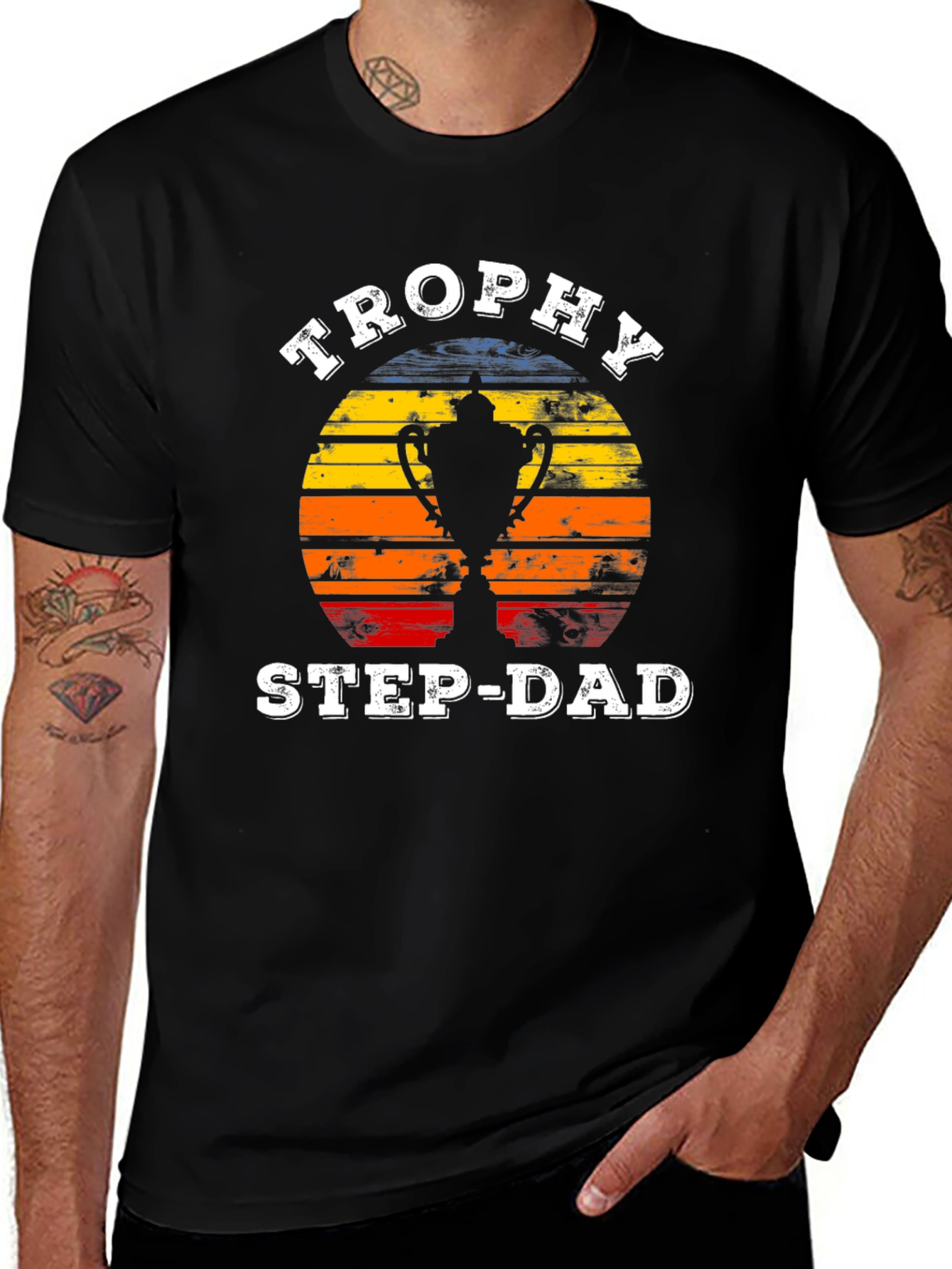 Trophy Step-Dad Graphic T-Shirt