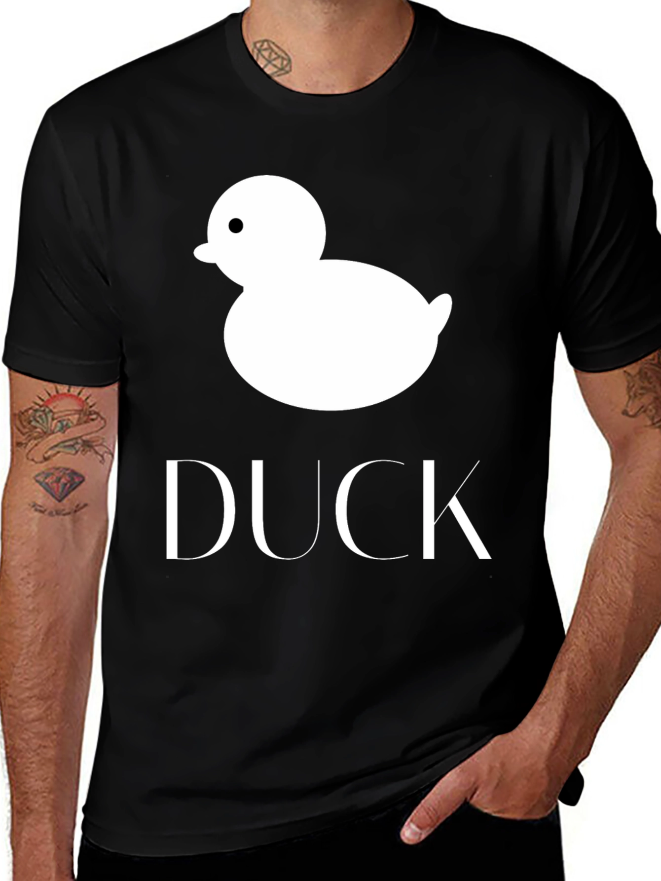 Variant 21 of Duck Graphic T-Shirt - Unisex Cotton Tee