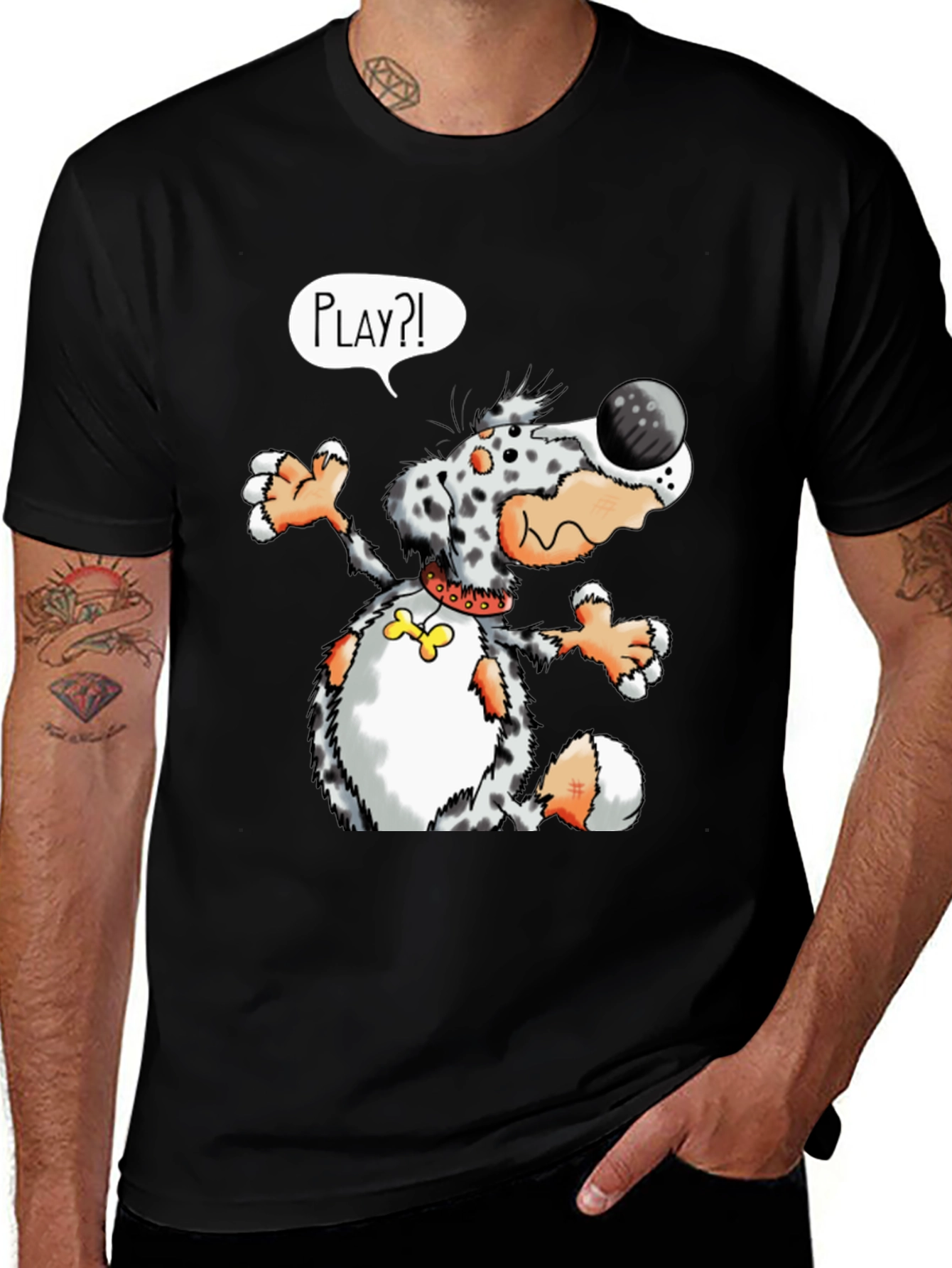 Variant 15 of Playful Cartoon Dog T-Shirt