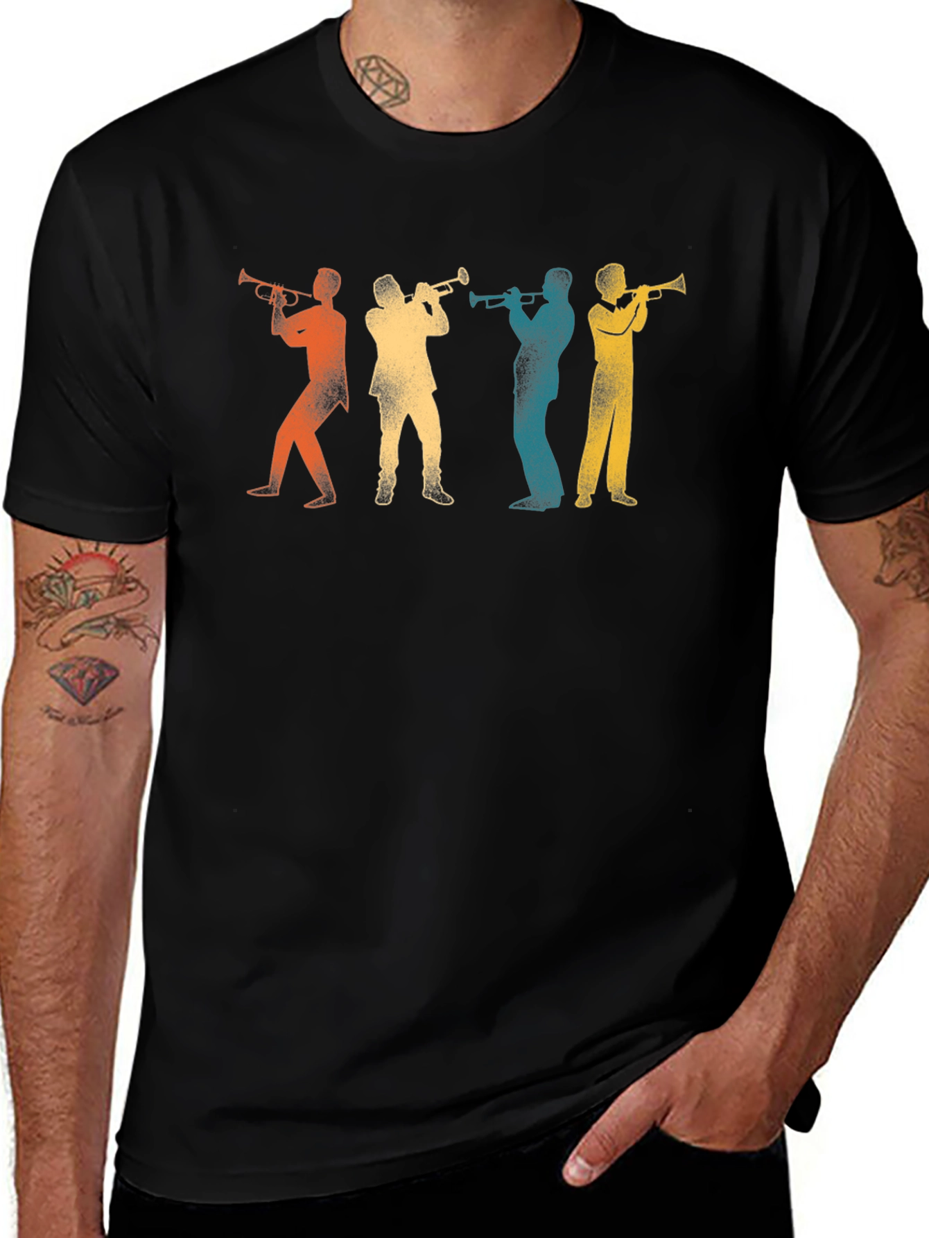 Variant 28 of Vintage Trumpet Player Graphic Tee