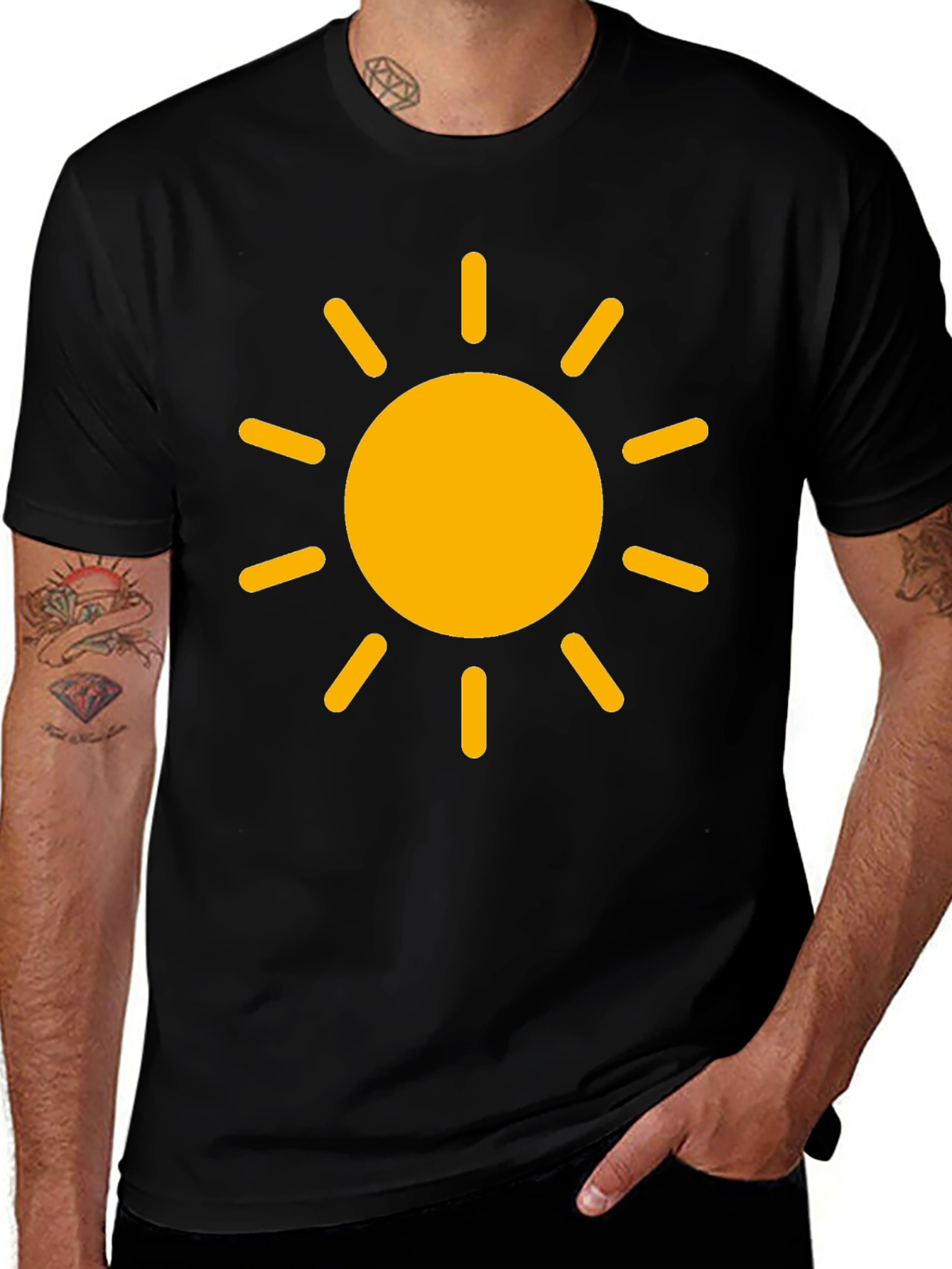 Variant 14 of Sunny Day Black T-Shirt