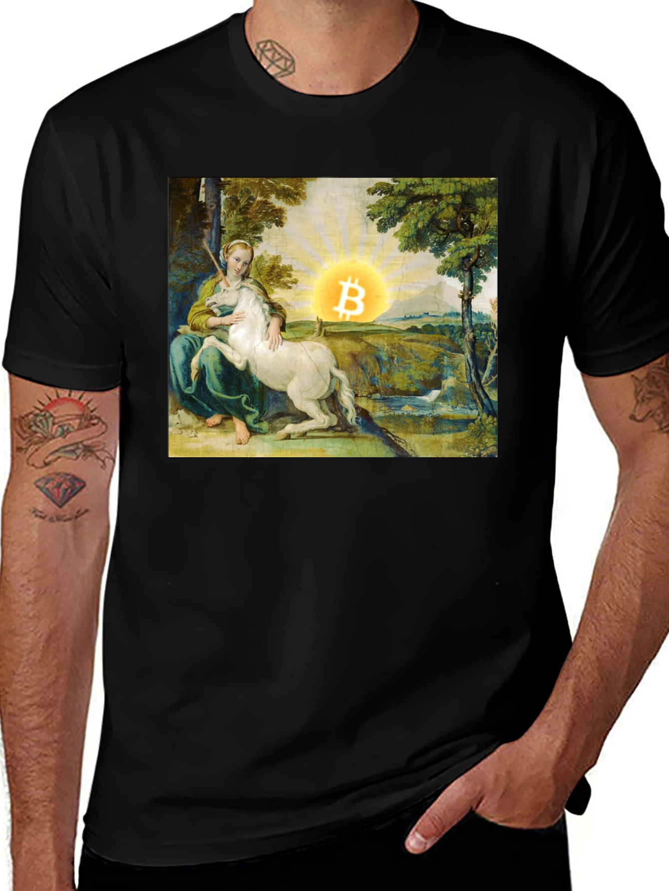 Variant 23 of Bitcoin Unicorn T-Shirt